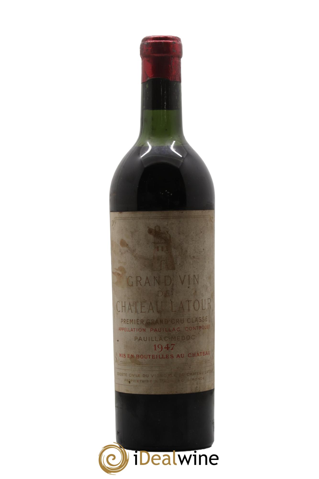 Château Latour 1er Grand Cru Classé 1947 - Lot de 1 bouteille - 0