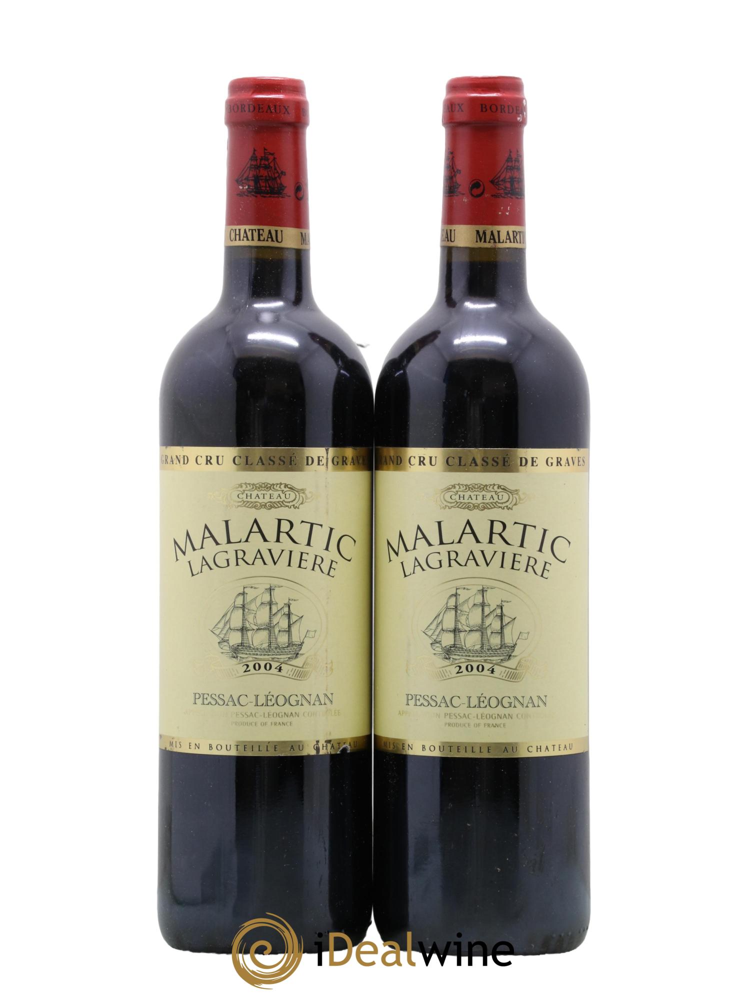 Château Malartic-Lagravière Cru Classé de Graves 2004 - Lot de 2 bouteilles - 0