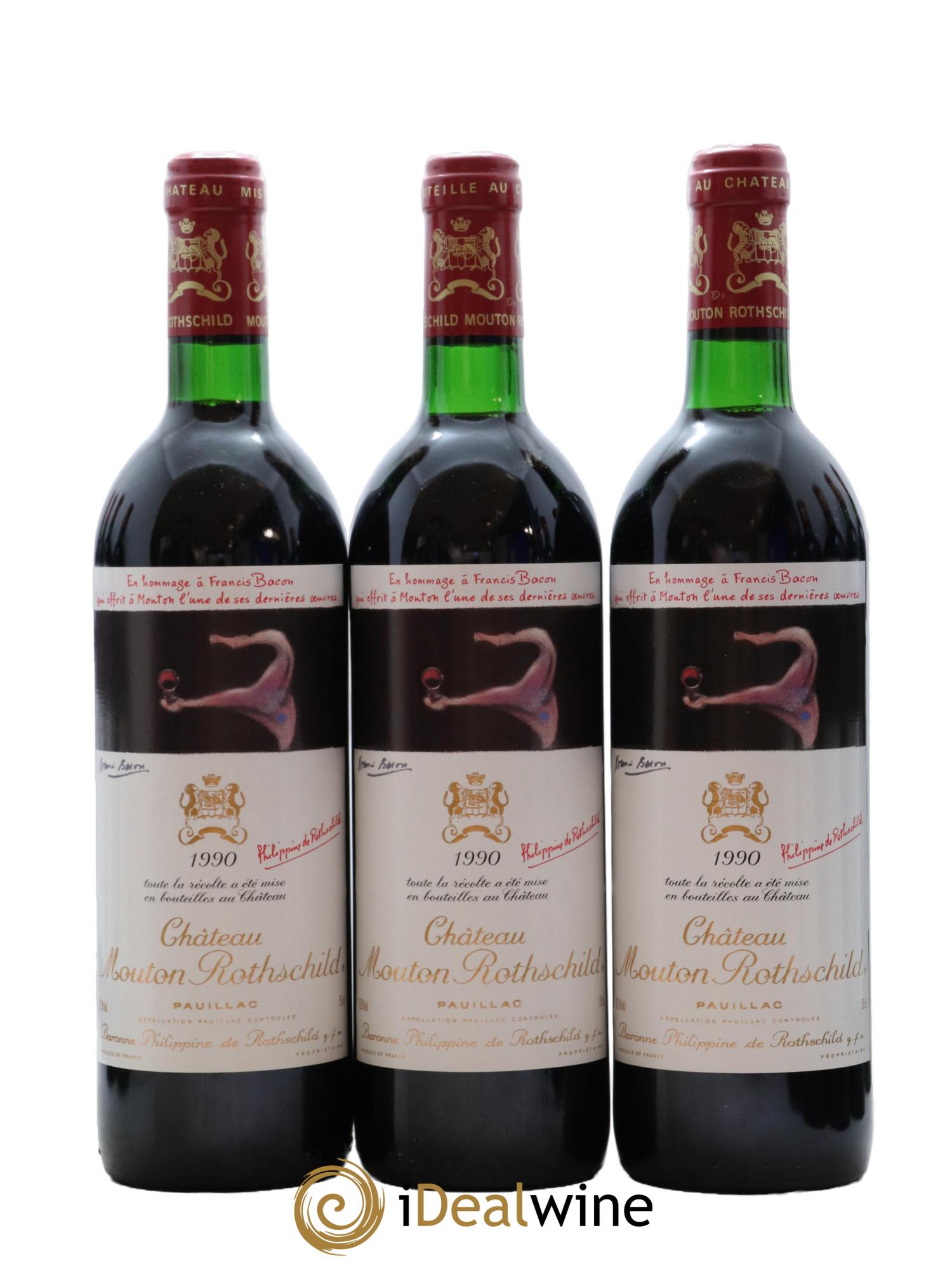 Château Mouton Rothschild 1er Grand Cru Classé 1990 - Posten von 12 Flaschen - 1