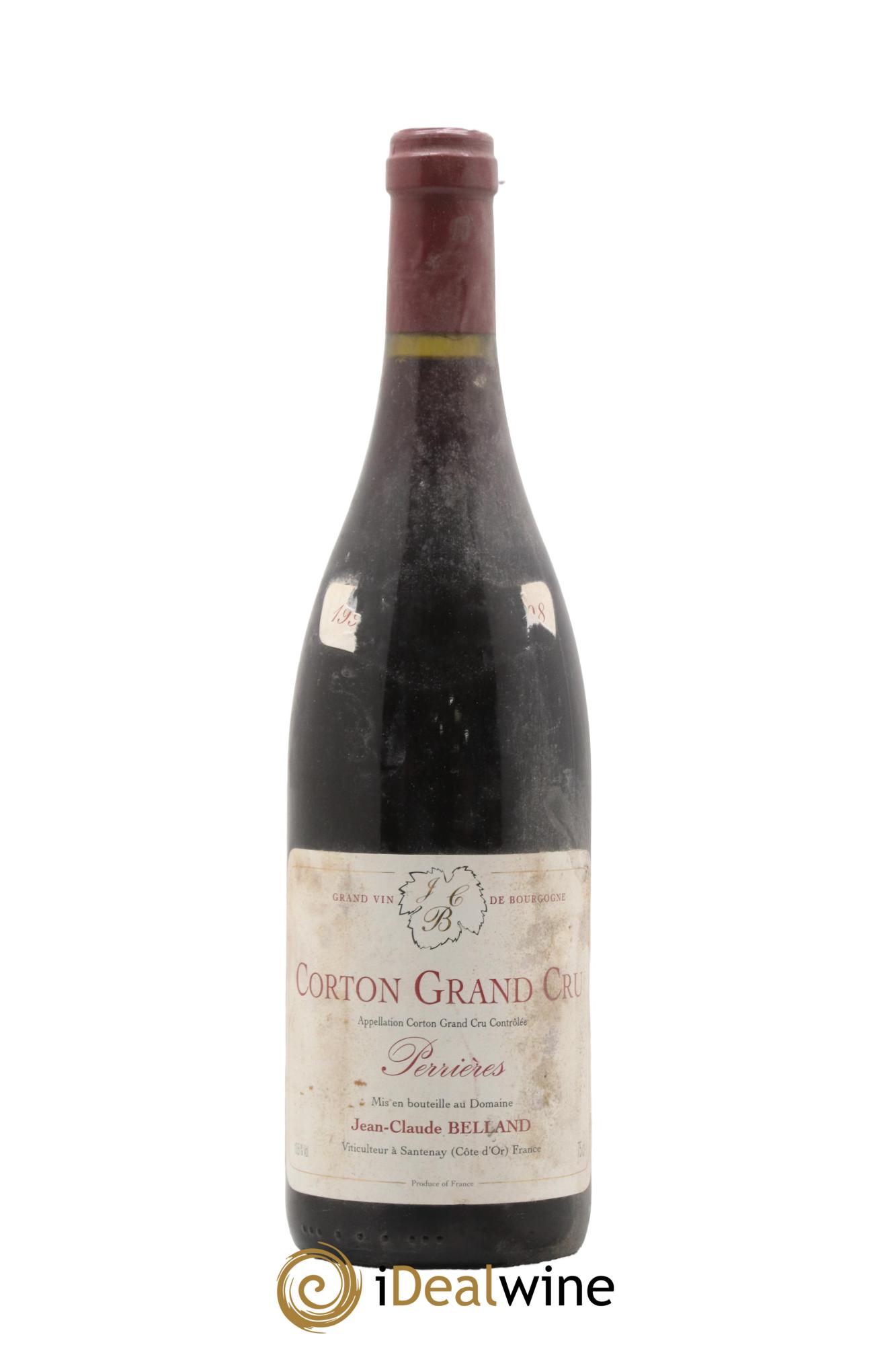 Corton Grand Cru Perrières Domaine Jean Claude Belland 1998 - Lot de 1 bouteille - 0