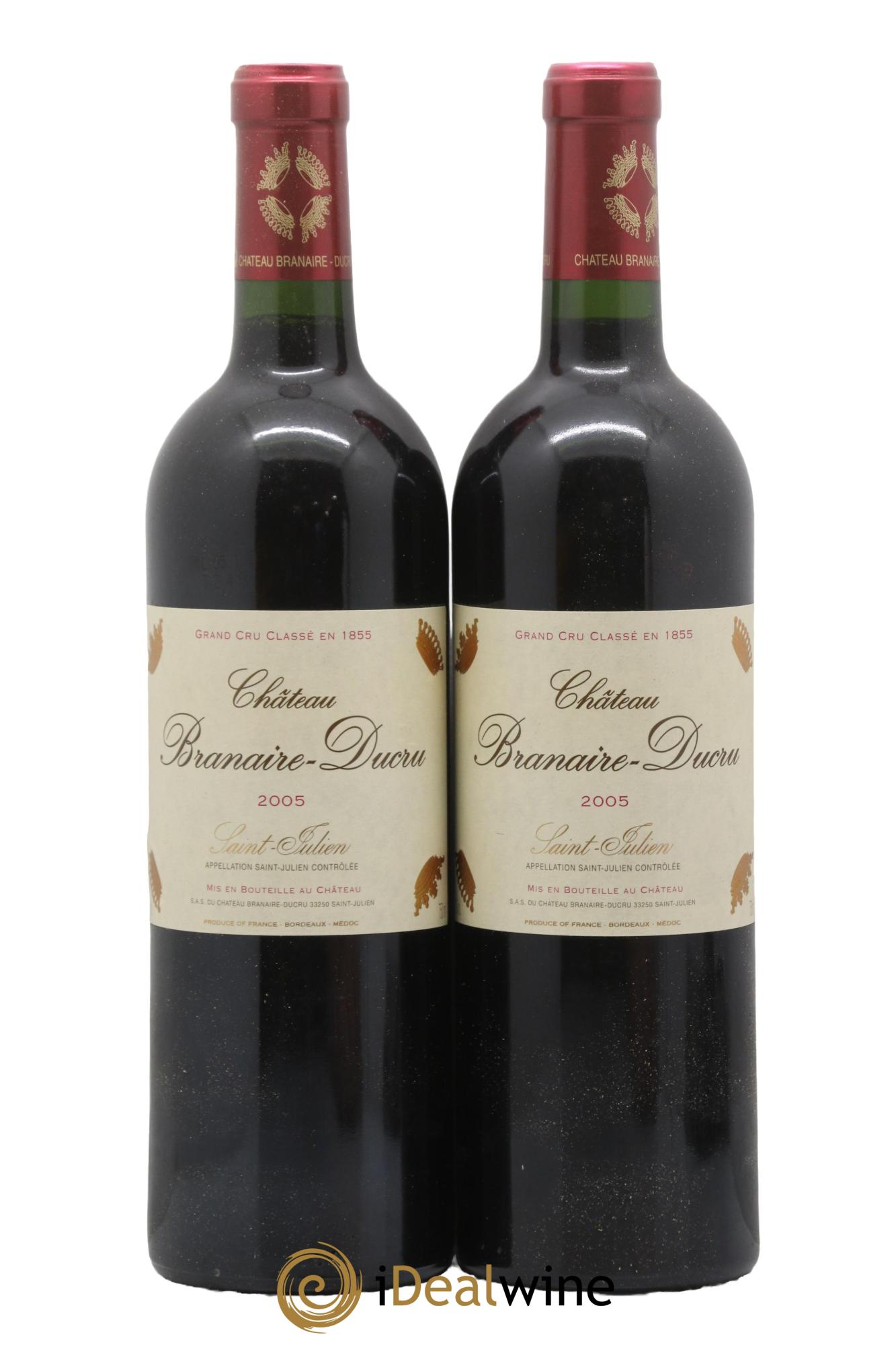 Château Branaire Ducru 4ème Grand Cru Classé 2005 - Lot de 2 bouteilles - 0
