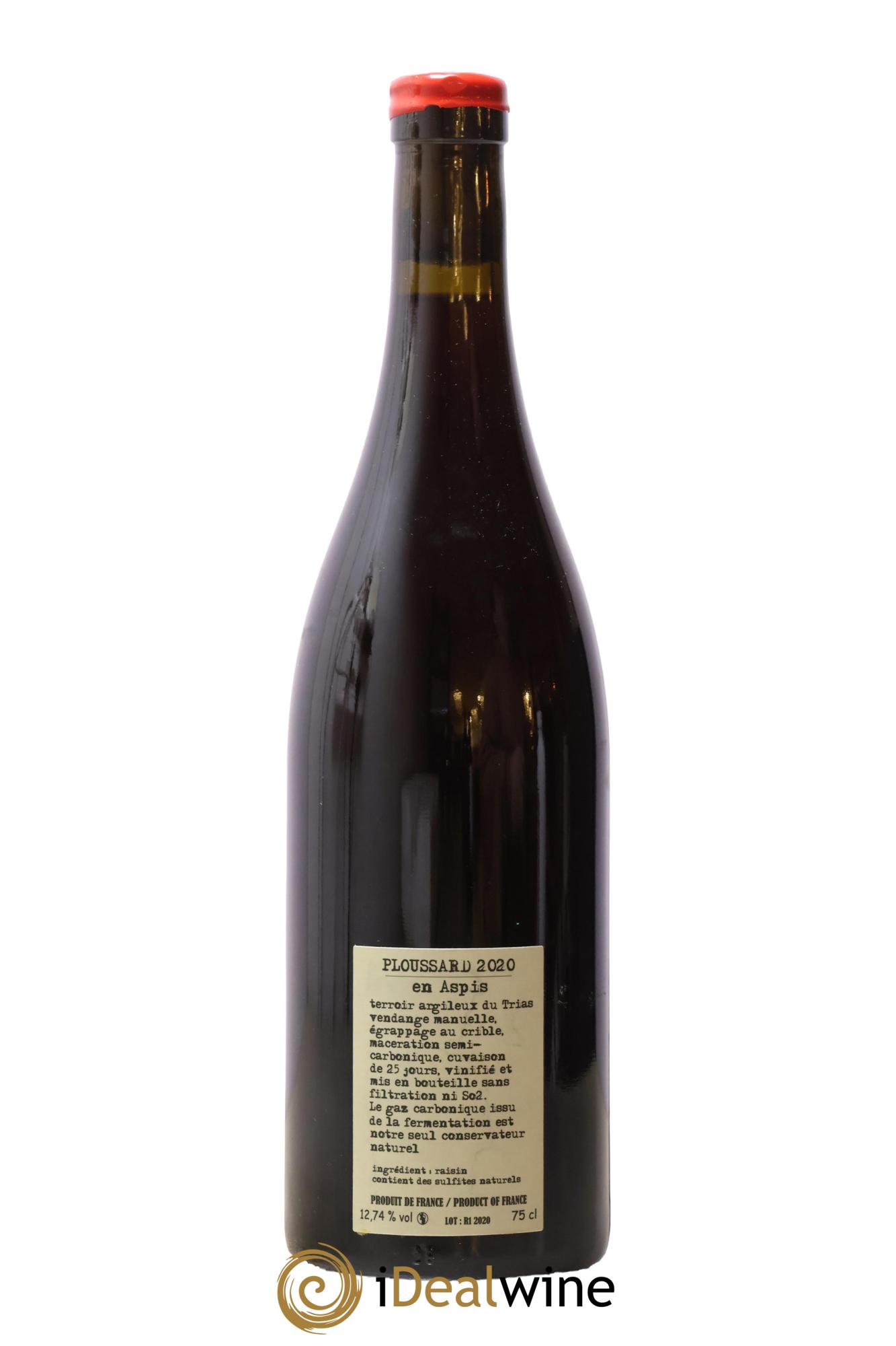 Arbois-Pupillin Ploussard En Aspis Adeline Houillon & Renaud Bruyère 2020 - Lot de 1 bouteille - 1