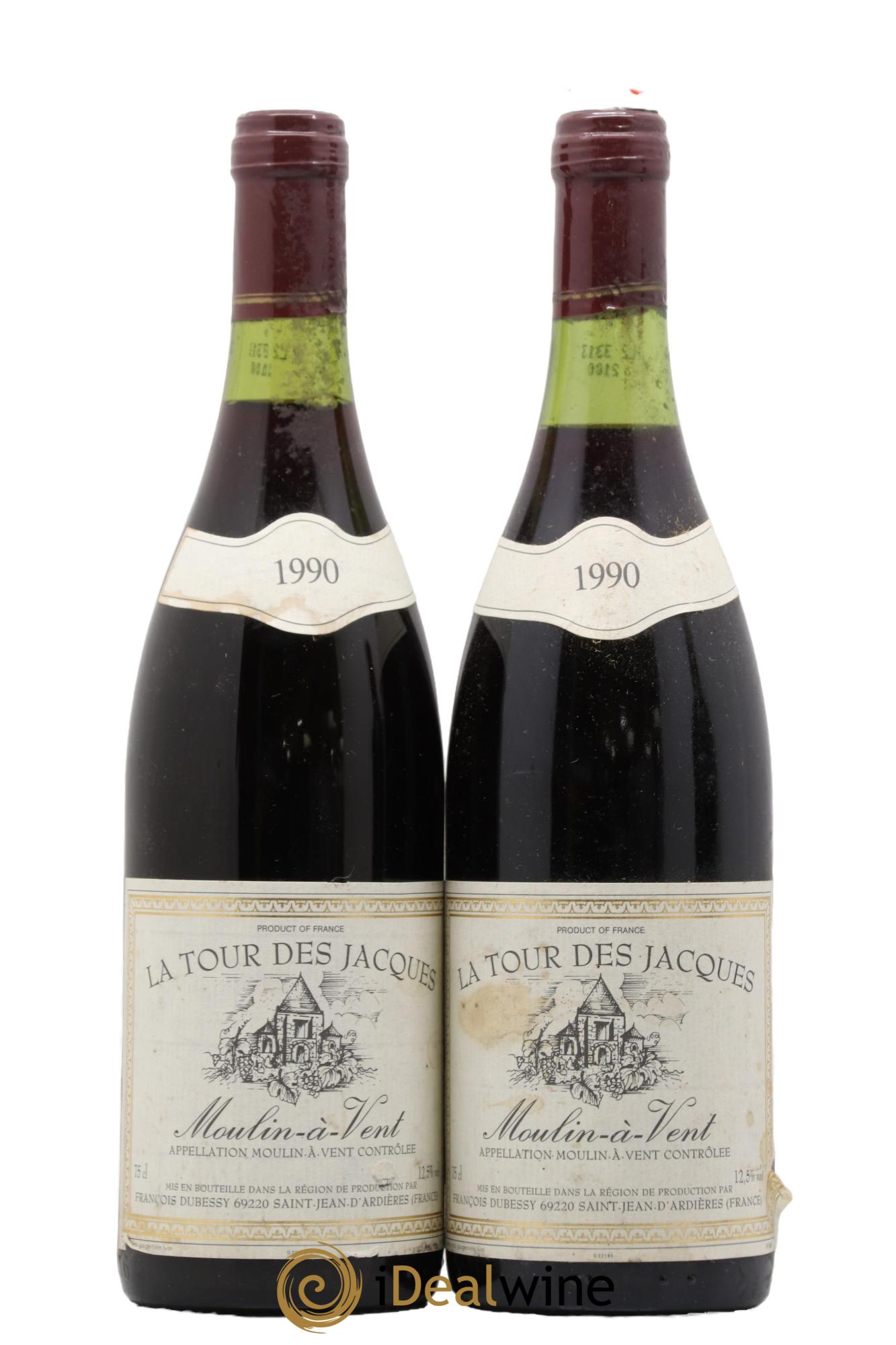 Moulin-à-Vent La Tour Des Jacques 1990 - Lot de 2 bouteilles - 0