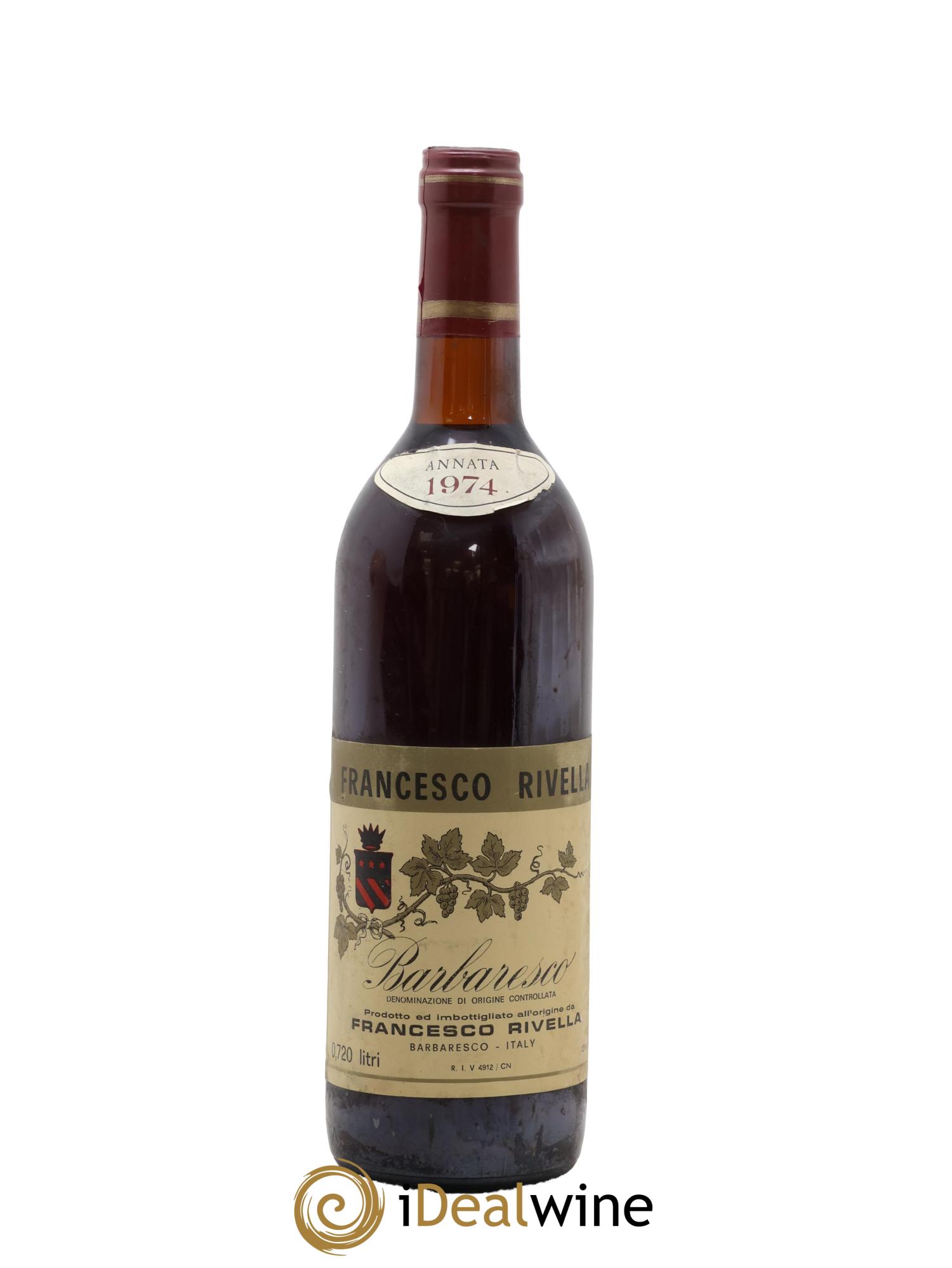 Barbaresco DOCG Rivella Fransesco 1974 - Lot de 1 bouteille - 0