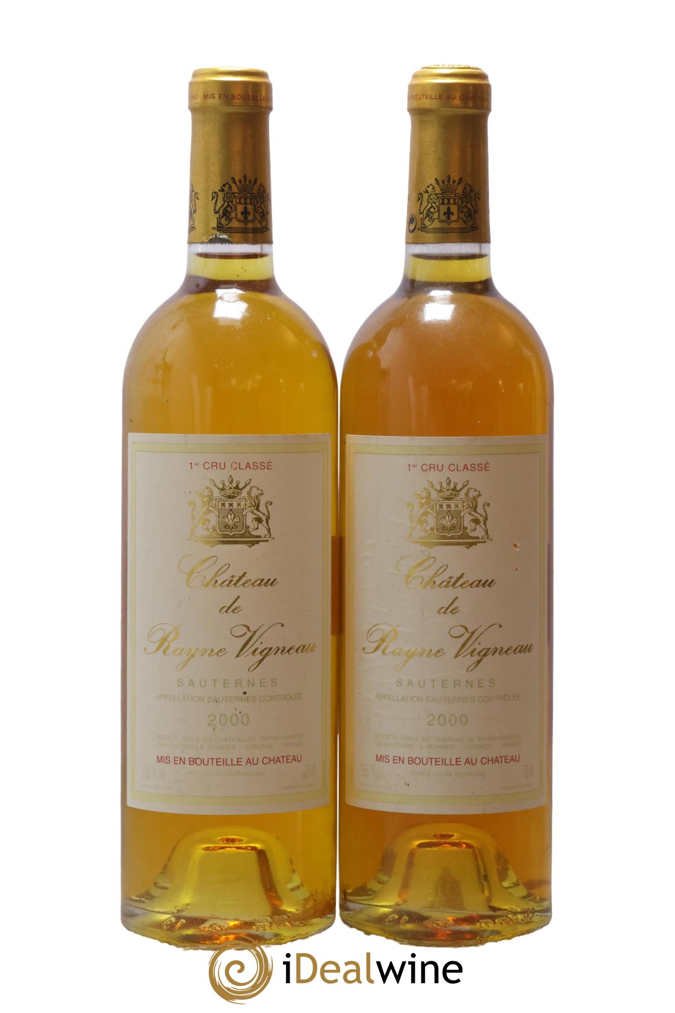 Château de Rayne Vigneau 1er Grand Cru Classé 2000 - Lotto di 2 bottiglie - 0