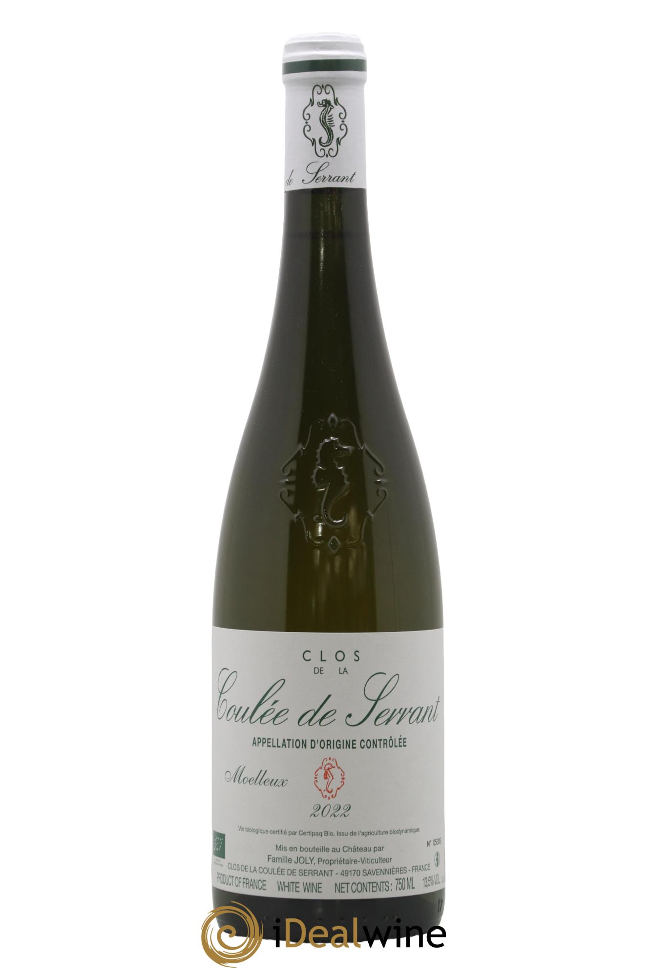 Savennières Clos de la Coulée de Serrant Moelleux Vignobles de la Coulée de Serrant - Nicolas Joly 2022 - Lot of 1 bottle - 0