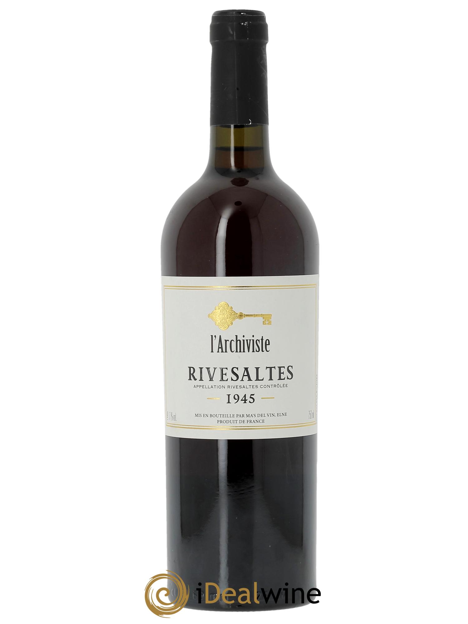 Rivesaltes L'Archiviste  1945 - Lotto di 1 bottiglia - 0