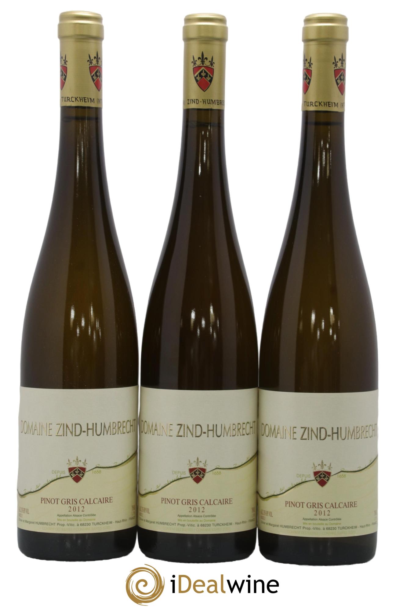 Alsace Pinot Gris Roche Calcaire Zind-Humbrecht (Domaine) 2012 - Lotto di 3 bottiglie - 0