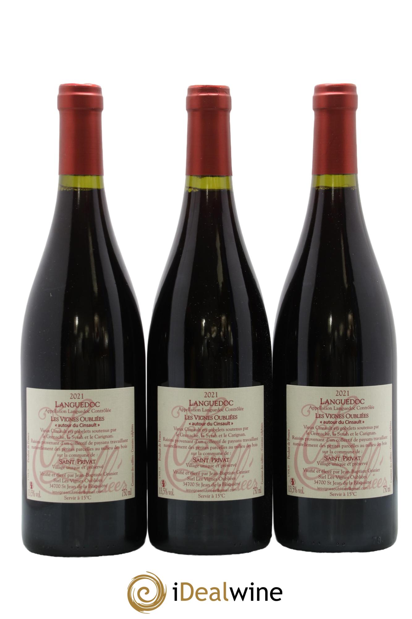 Languedoc Les Vignes Oubliées Autour du Cinsault Jean-Baptiste Granier 2021 - Lot de 3 bouteilles - 1