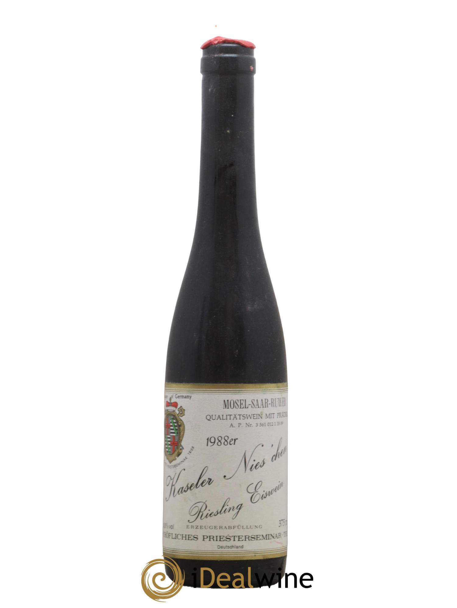 Riesling-Eiswein Bischofliche Priesterseminar Kaseler Nies chen 1988 - Posten von 1 Demi-Flasche - 0