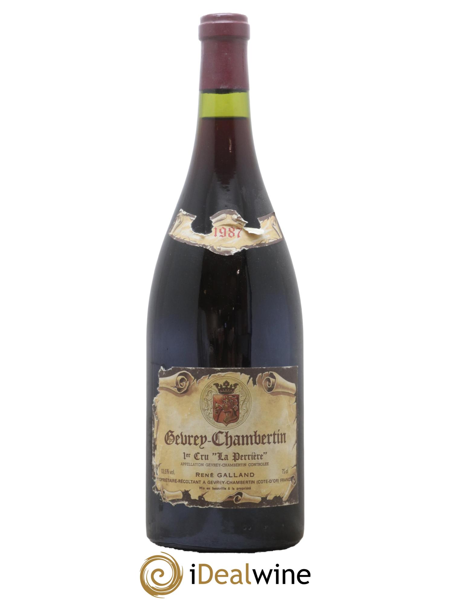 Gevrey-Chambertin 1er Cru La Perriere Rene Gallan 1987 - Lot de 1 magnum - 0