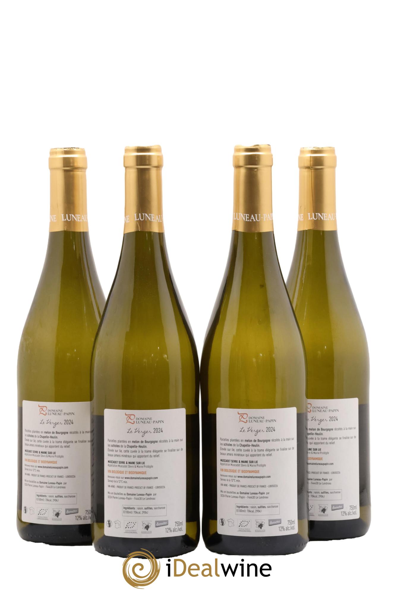 Muscadet-Sèvre-et-Maine Le Verger Luneau-Papin  2024 - Lot de 4 bouteilles - 1