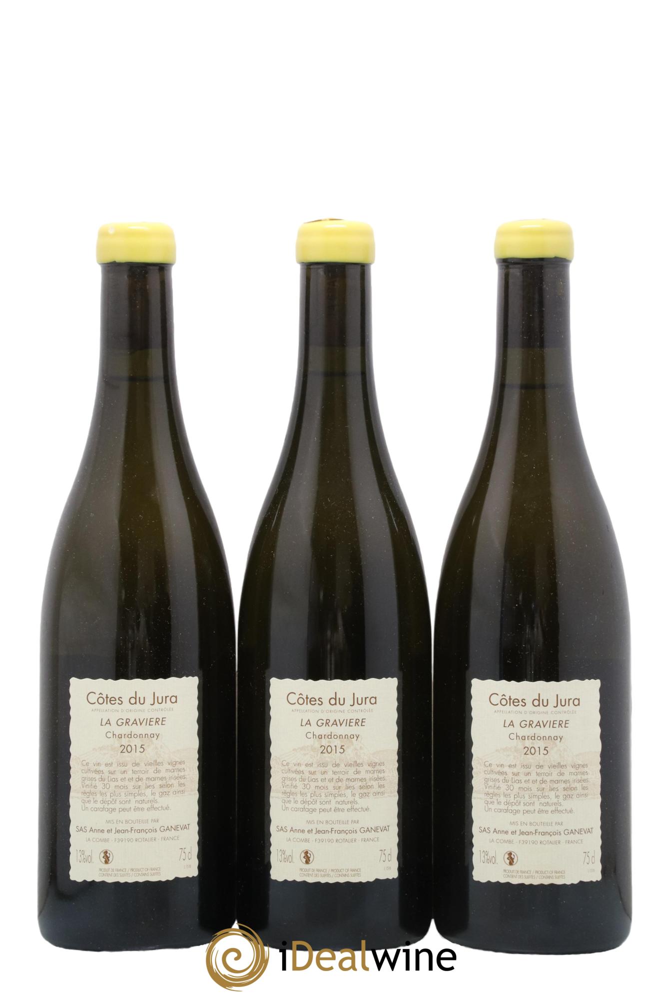 Côtes du Jura La Gravière Anne et Jean François Ganevat 2015 - Lot de 3 bouteilles - 1