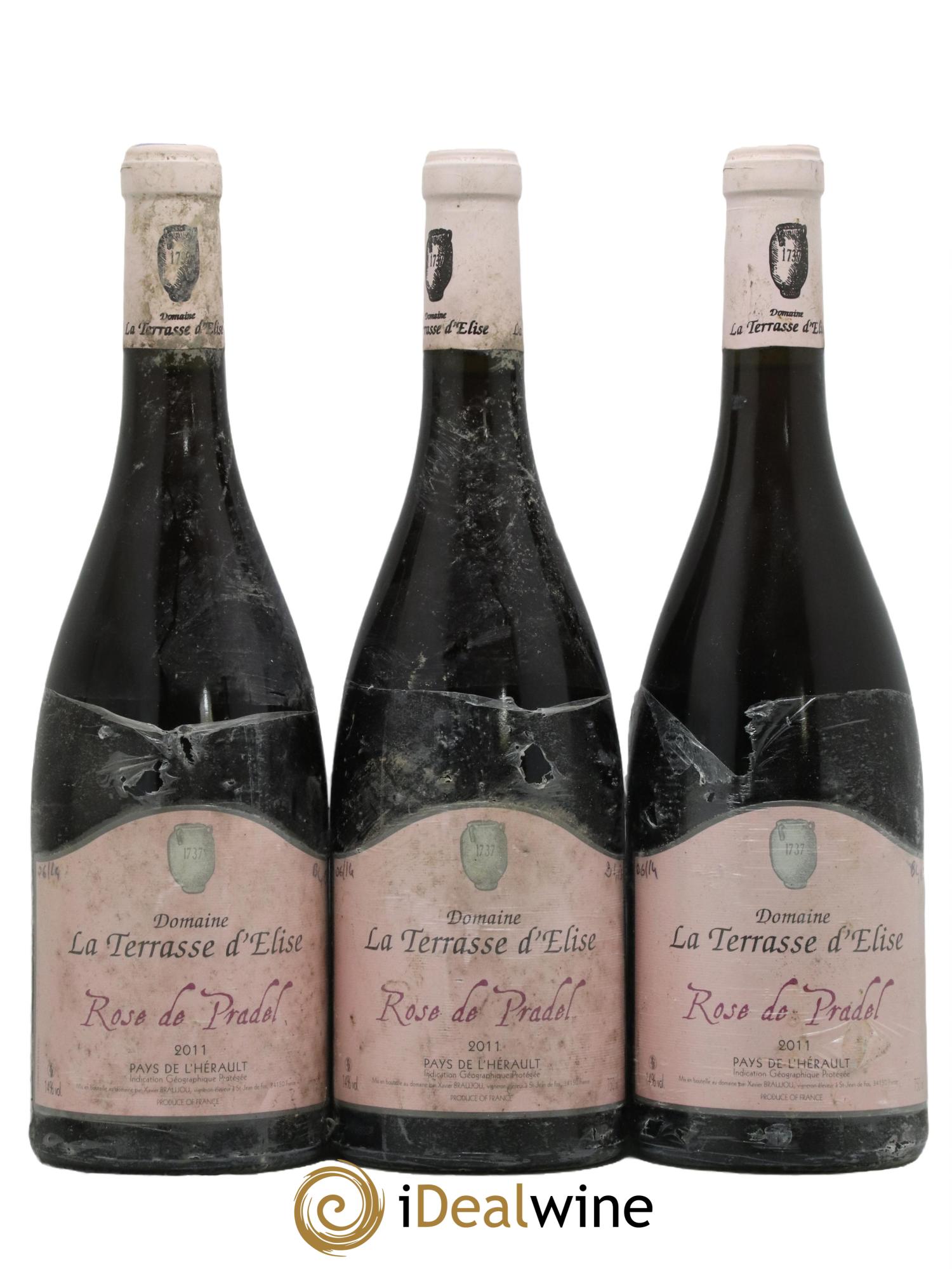 Divers Rose de Pradel La Terrasse d'Elise 2011 - Lot de 3 bouteilles - 0
