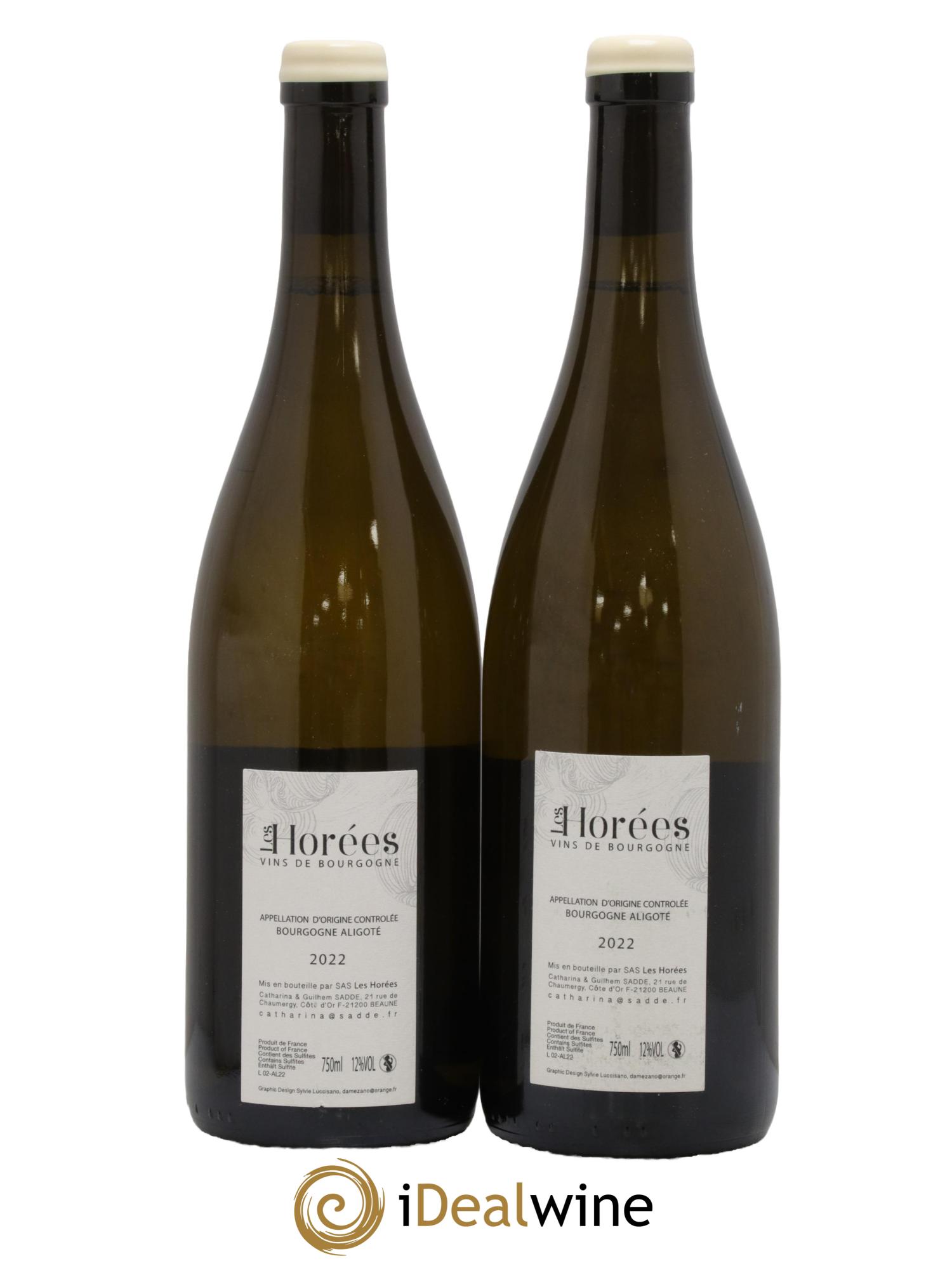 Bourgogne Aligoté En Coulezain Les Horées 2022 - Lot of 2 bottles - 1