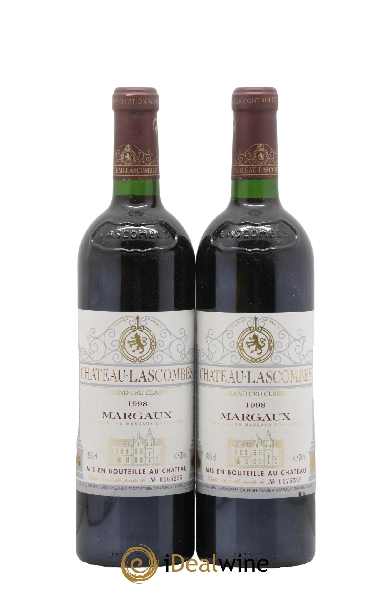 Château Lascombes 2ème Grand Cru Classé 1998 - Lot de 2 bouteilles - 0