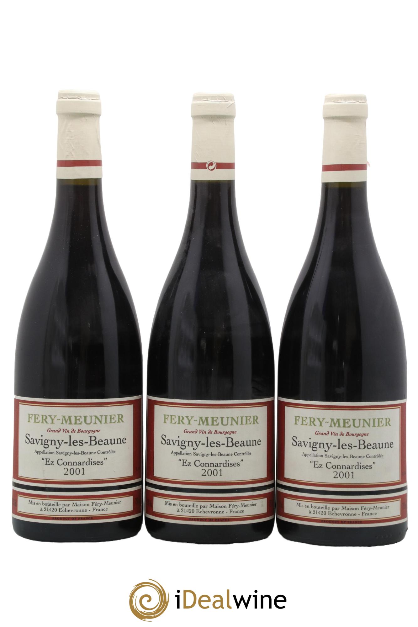 Savigny-lès-Beaune Ez Connardises Fery Meunier 2001 - Lot de 3 bouteilles - 0