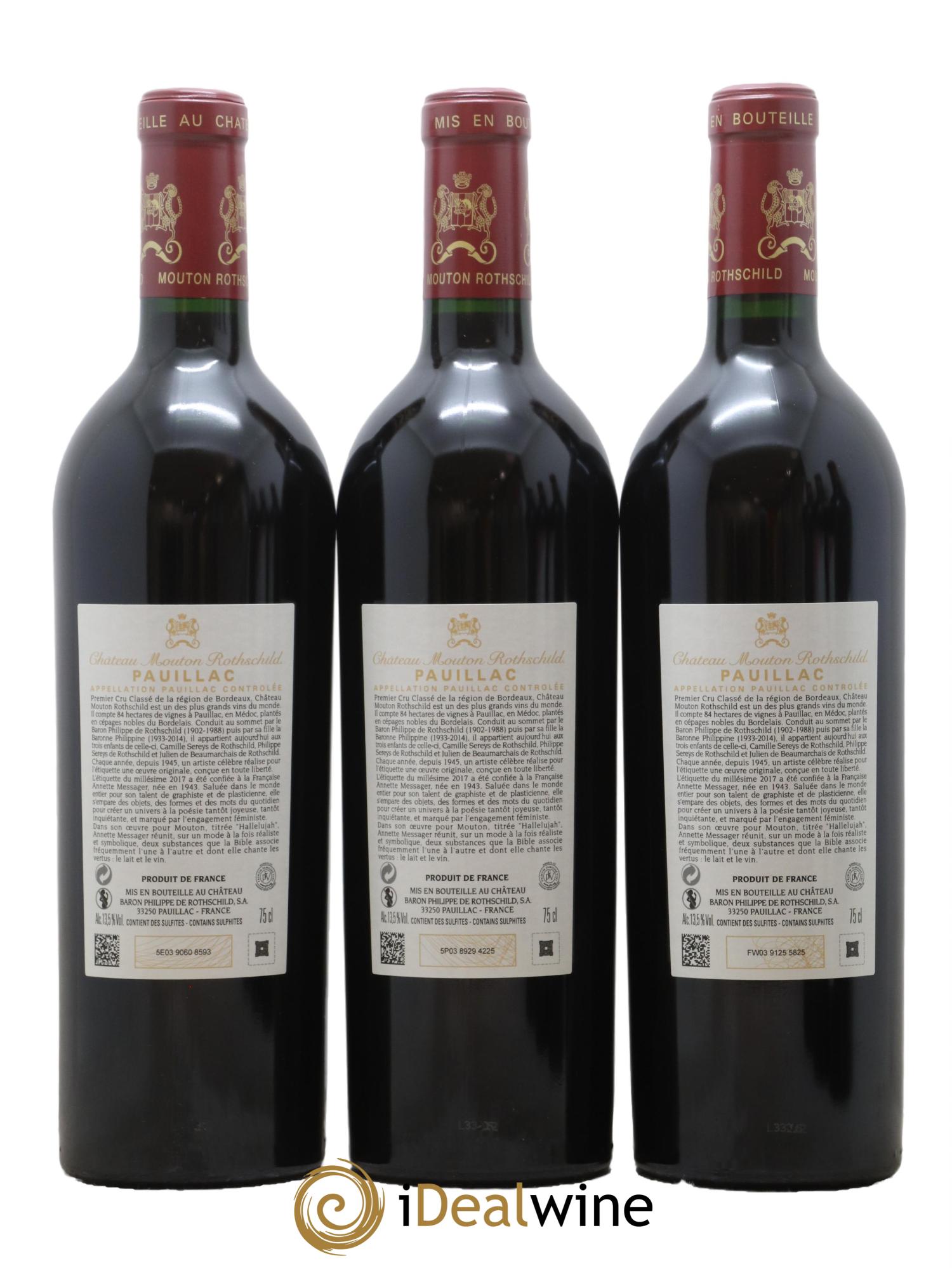 Château Mouton Rothschild 1er Grand Cru Classé  2017 - Lot de 6 bouteilles - 2