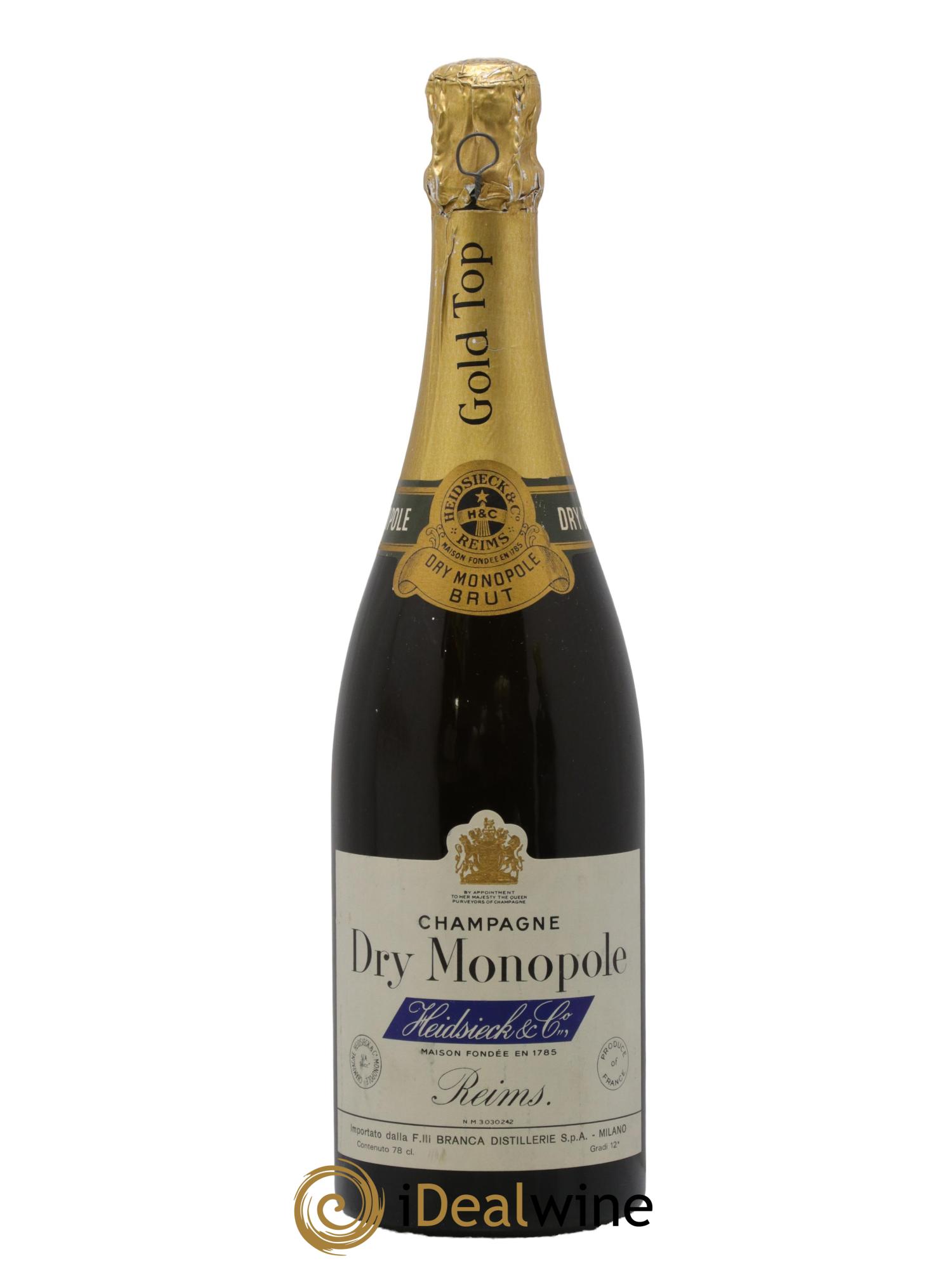 Champagne Dry Monopole Gold Top Heidsieck - Lot de 1 bouteille - 0