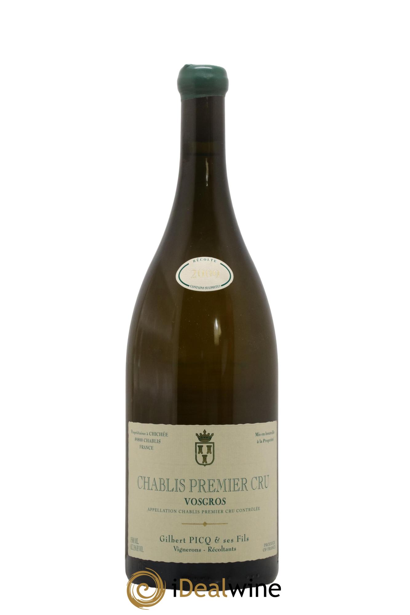 Chablis 1er Cru Vosgros Gilbert Picq et Fils 2009 - Lotto di 1 magnum - 0