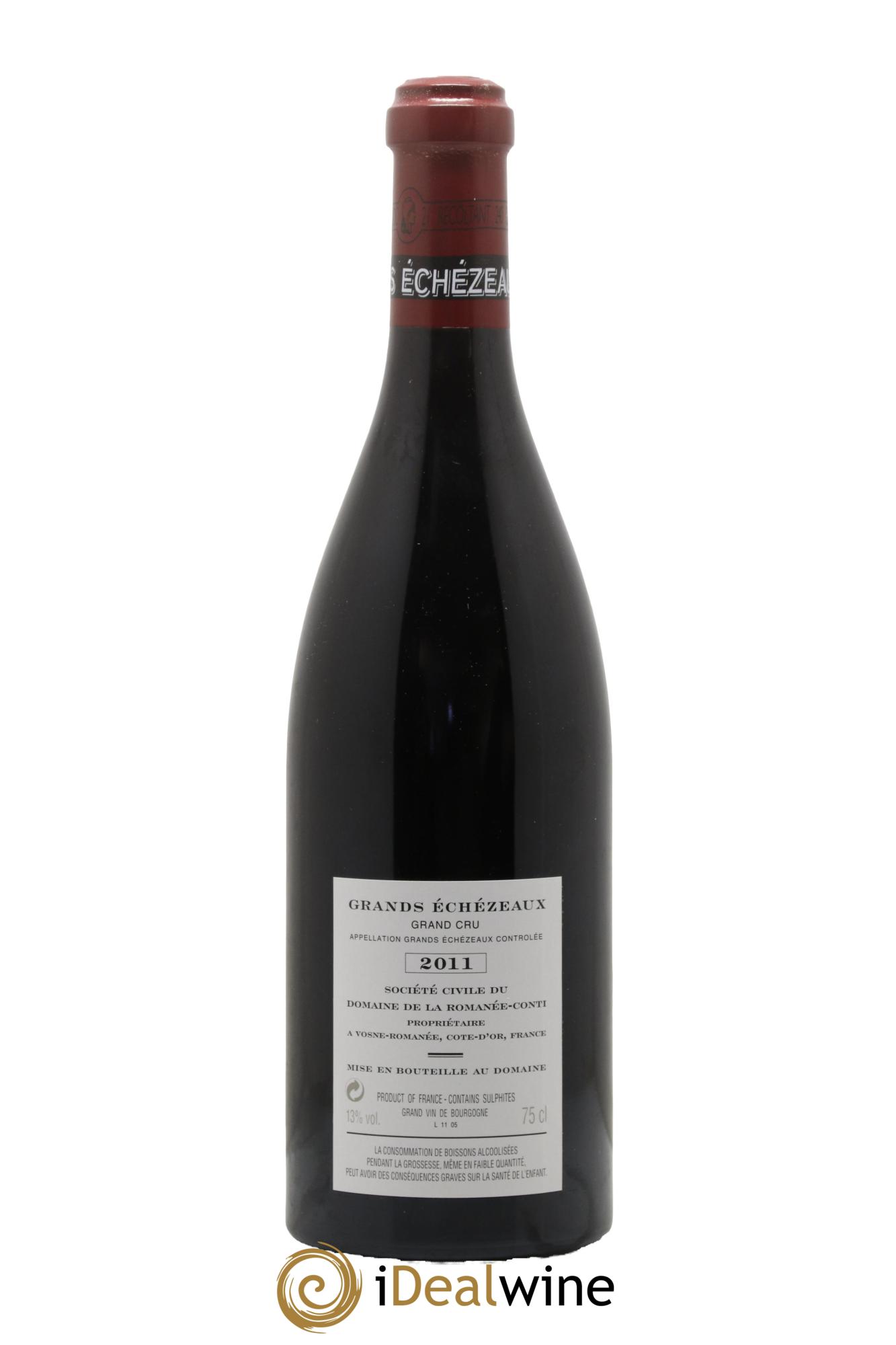 Grands-Echezeaux Grand Cru Domaine de la Romanée-Conti 2011 - Posten von 1 Flasche - 1