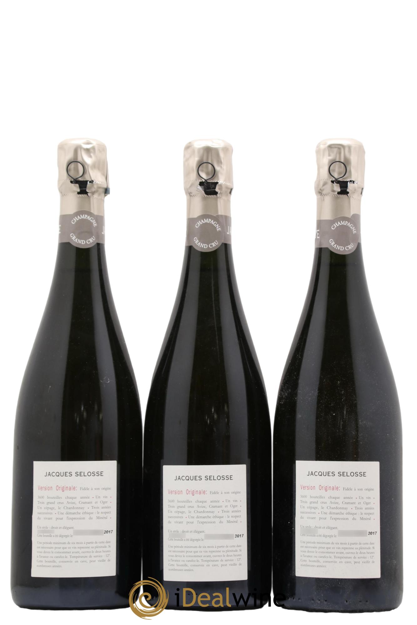 Version Originale Jacques Selosse - Posten von 3 Flaschen - 1