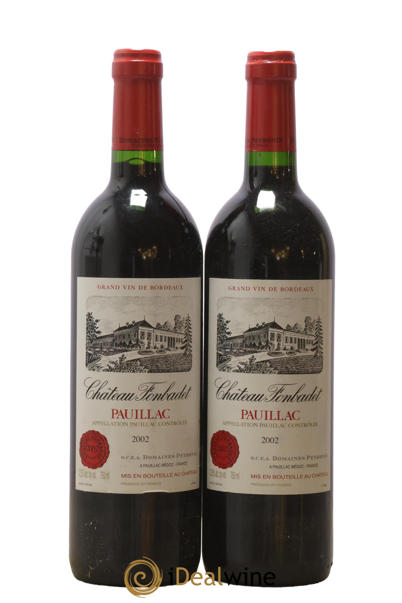 Château Fonbadet 2002 - Lot de 2 bouteilles - 0