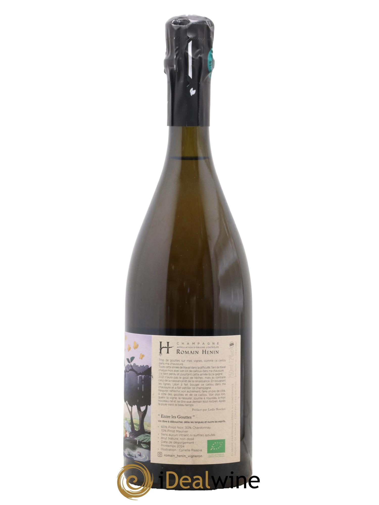 Entre les Gouttes Romain Henin Entre Les Gouttes Romain Hénin 2021 - Lot de 1 bouteille - 1