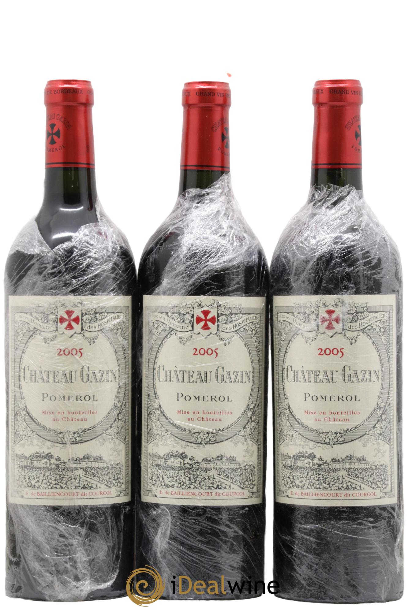 Château Gazin 2005 - Lot de 3 bouteilles - 0
