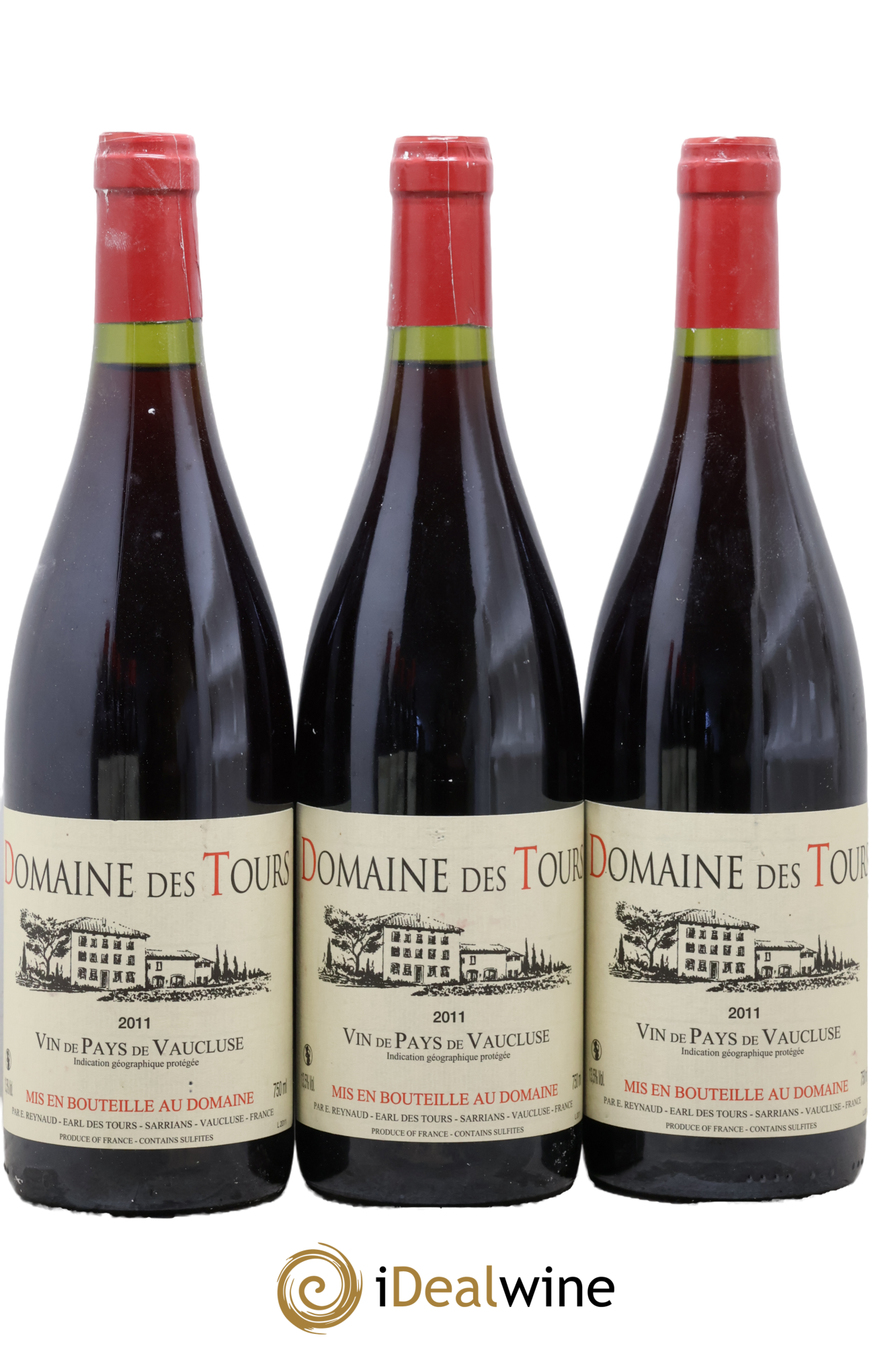 Vaucluse (Vin de Pays de Vaucluse) Domaine des Tours Emmanuel Reynaud 2011 - Lot de 3 bouteilles - 0