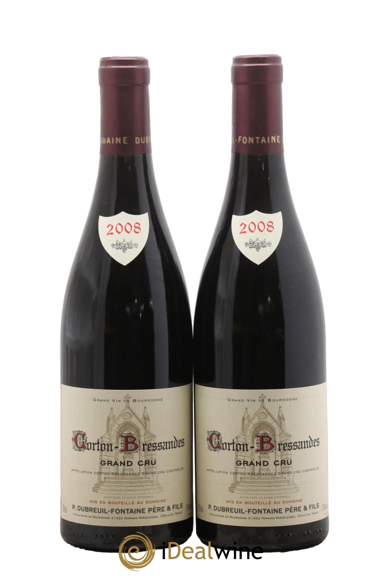 Corton Grand Cru Bressandes Dubreuil-Fontaine (Domaine) 2008 - Lot de 2 bouteilles - 0