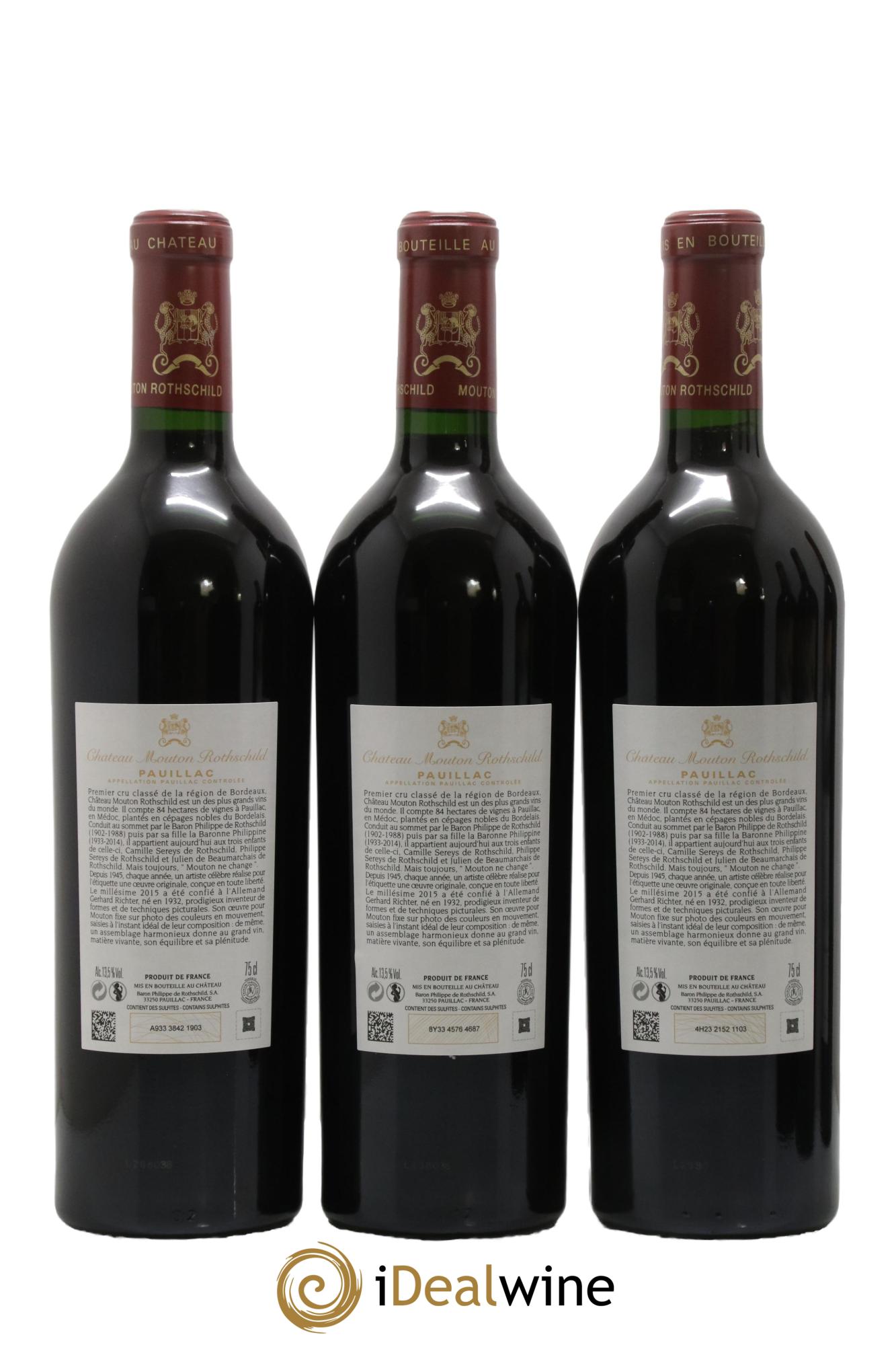 Château Mouton Rothschild 1er Grand Cru Classé 2015 - Lot de 6 bouteilles - 2