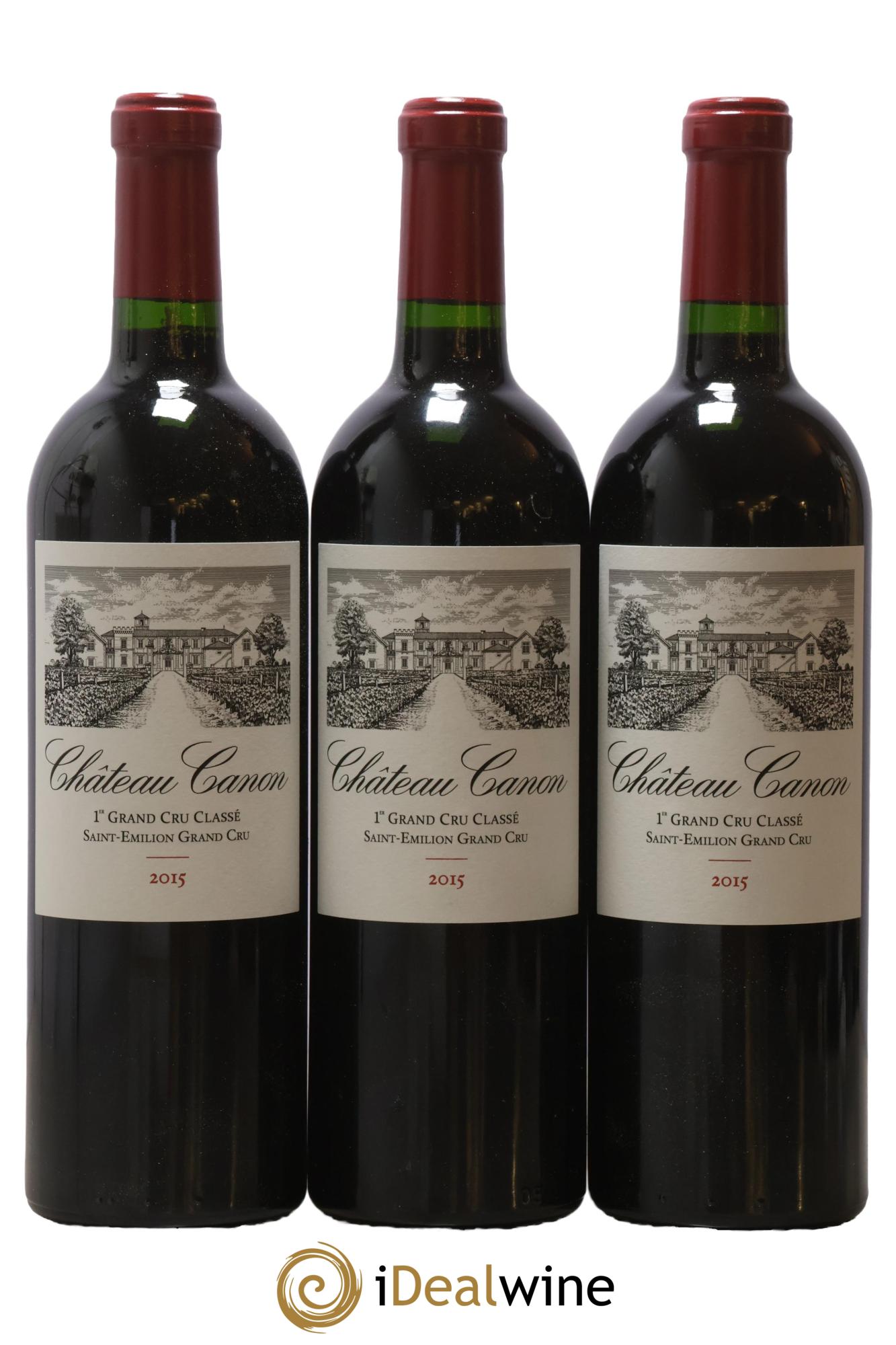 Château Canon 1er Grand Cru Classé B 2015 - Lot of 3 bottles - 0