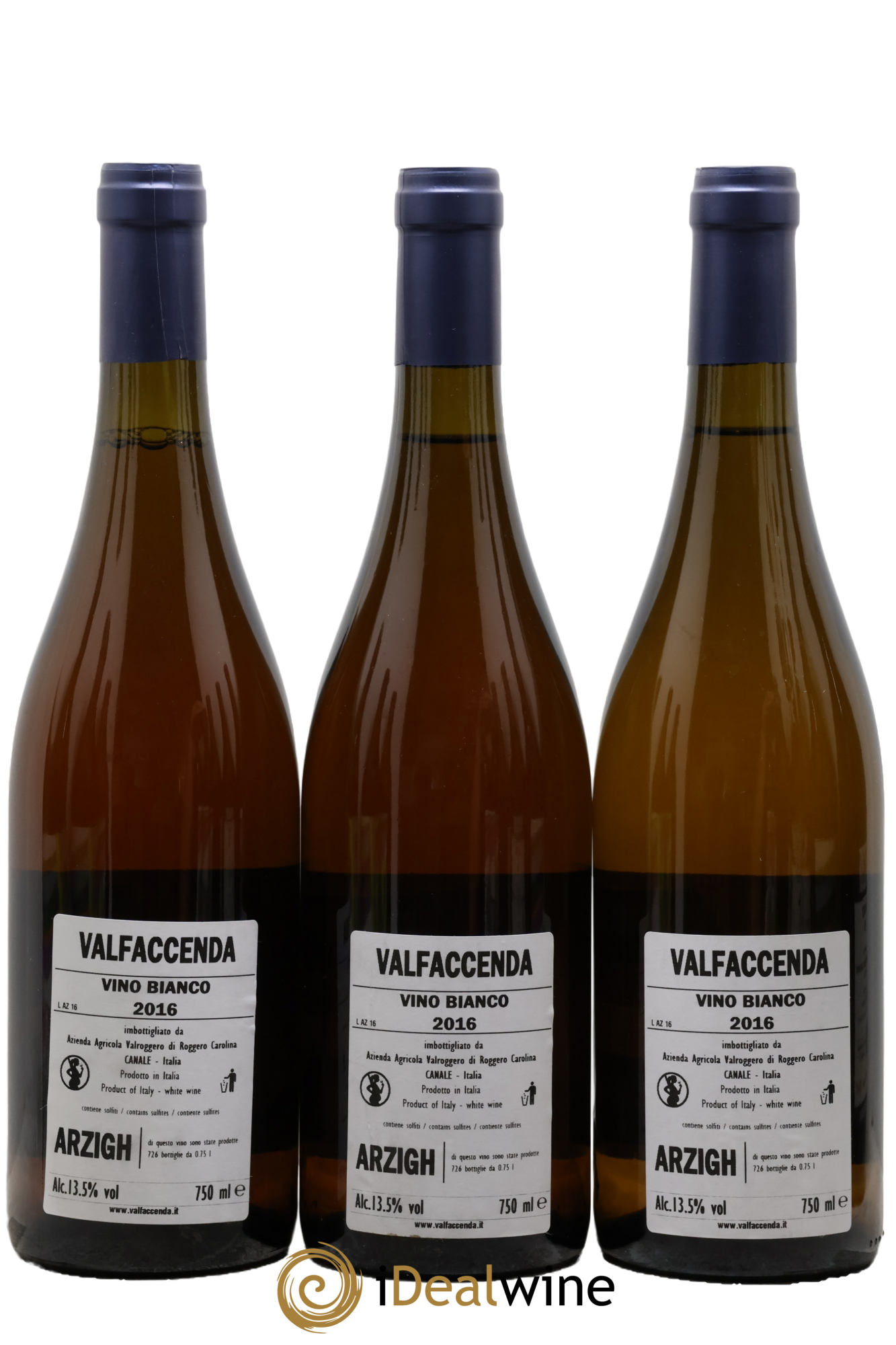 Italie Arzigh Bianco DOCG Valfaccenda Valroggero di Roggero Carolina 2016 - Posten von 3 Flaschen - 1