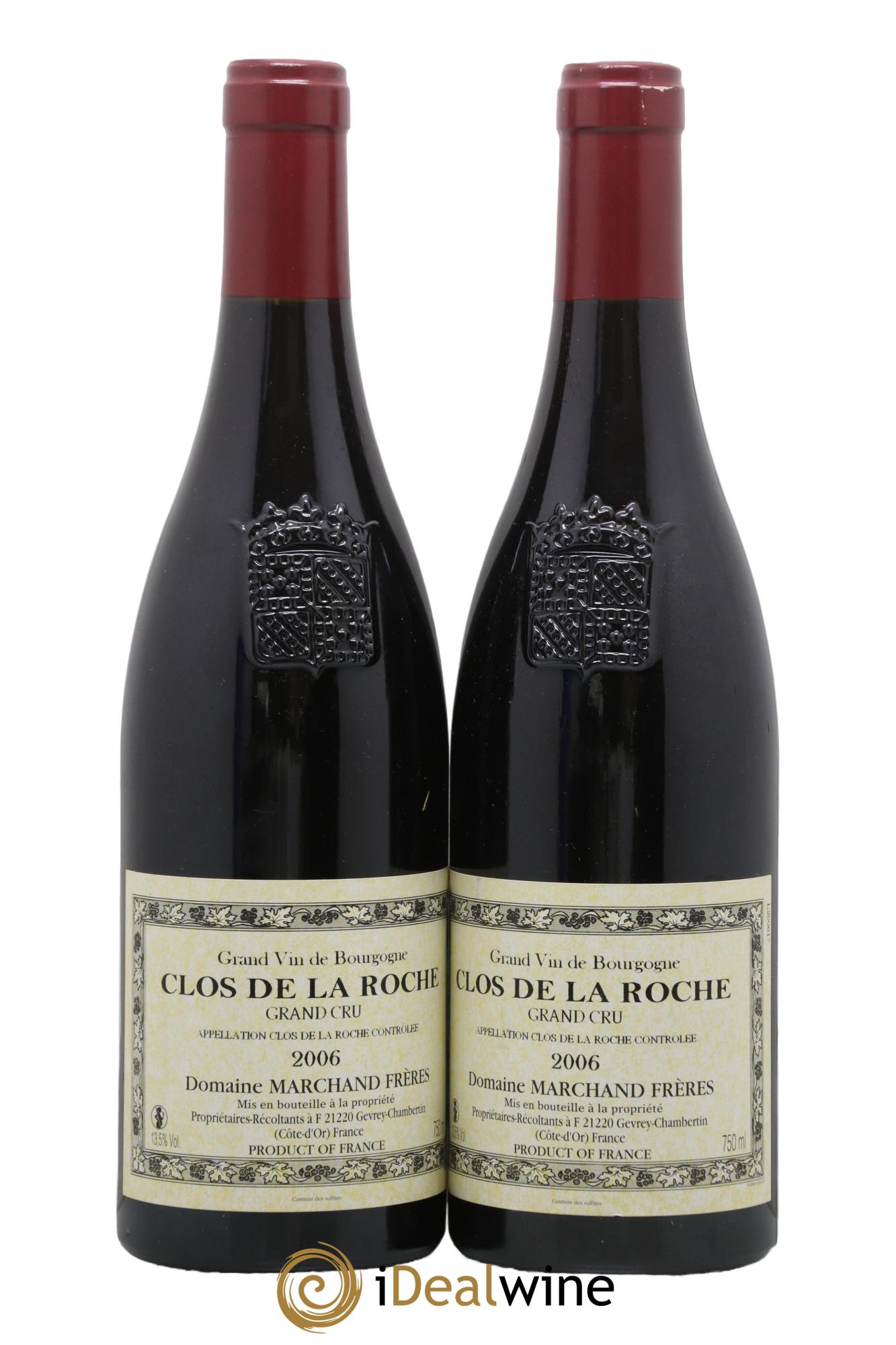 Clos de la Roche Grand Cru Marchand Frères 2006 - Lot de 2 bouteilles - 0
