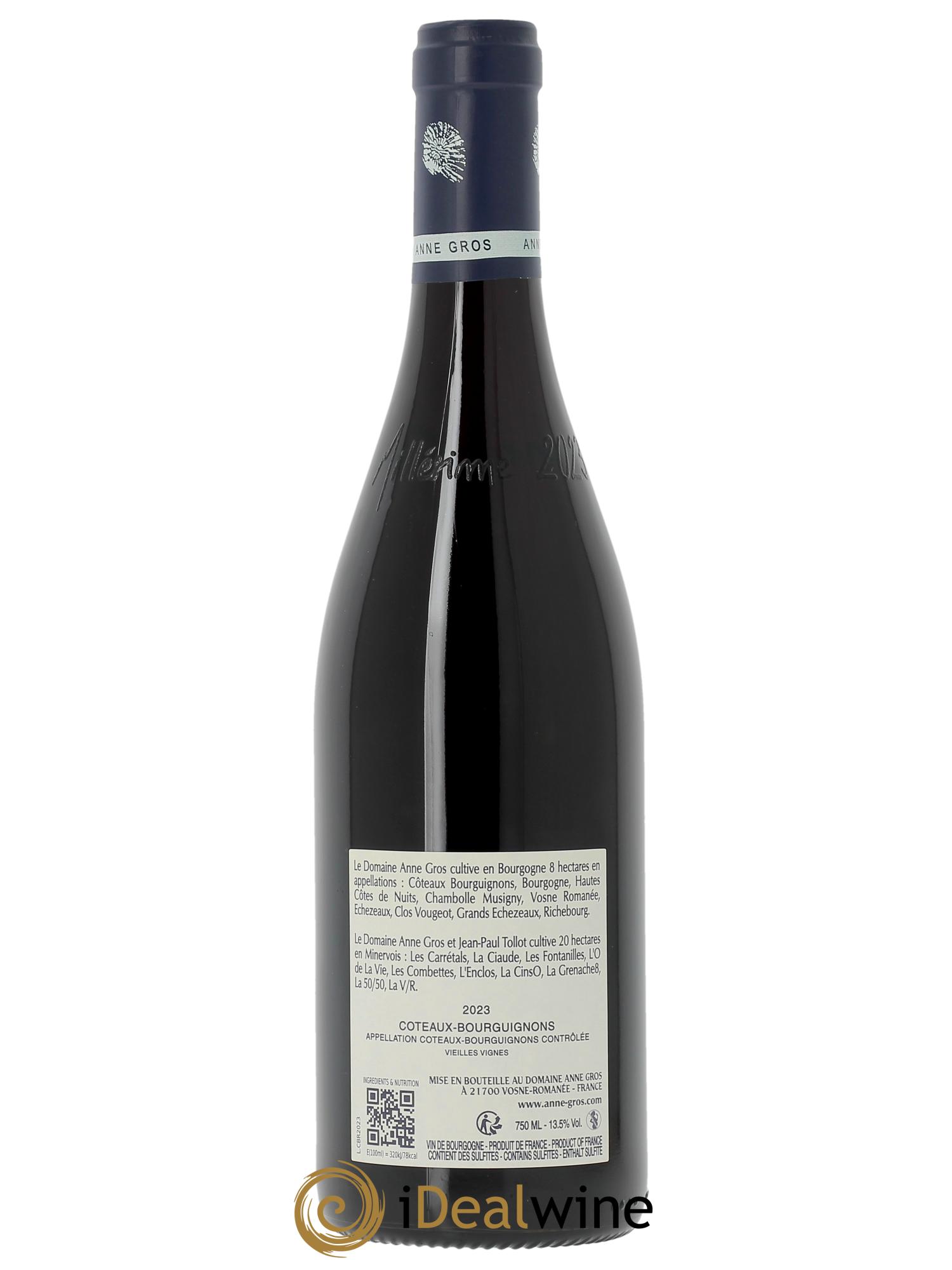 Coteaux Bourguignons Vieilles Vignes Anne  Gros 2023 - Lot of 1 bottle - 1