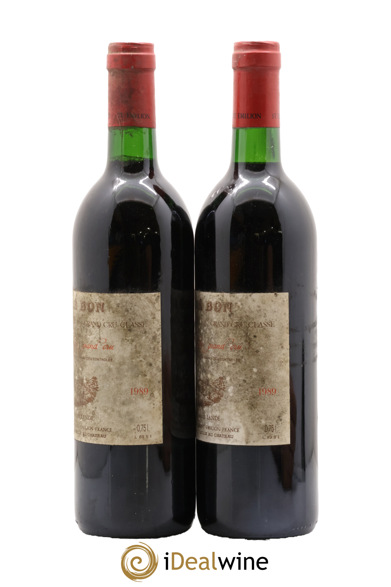 Saint-Émilion Château Curé Bon La Madeleine 1989 - Lot de 2 bouteilles - 1