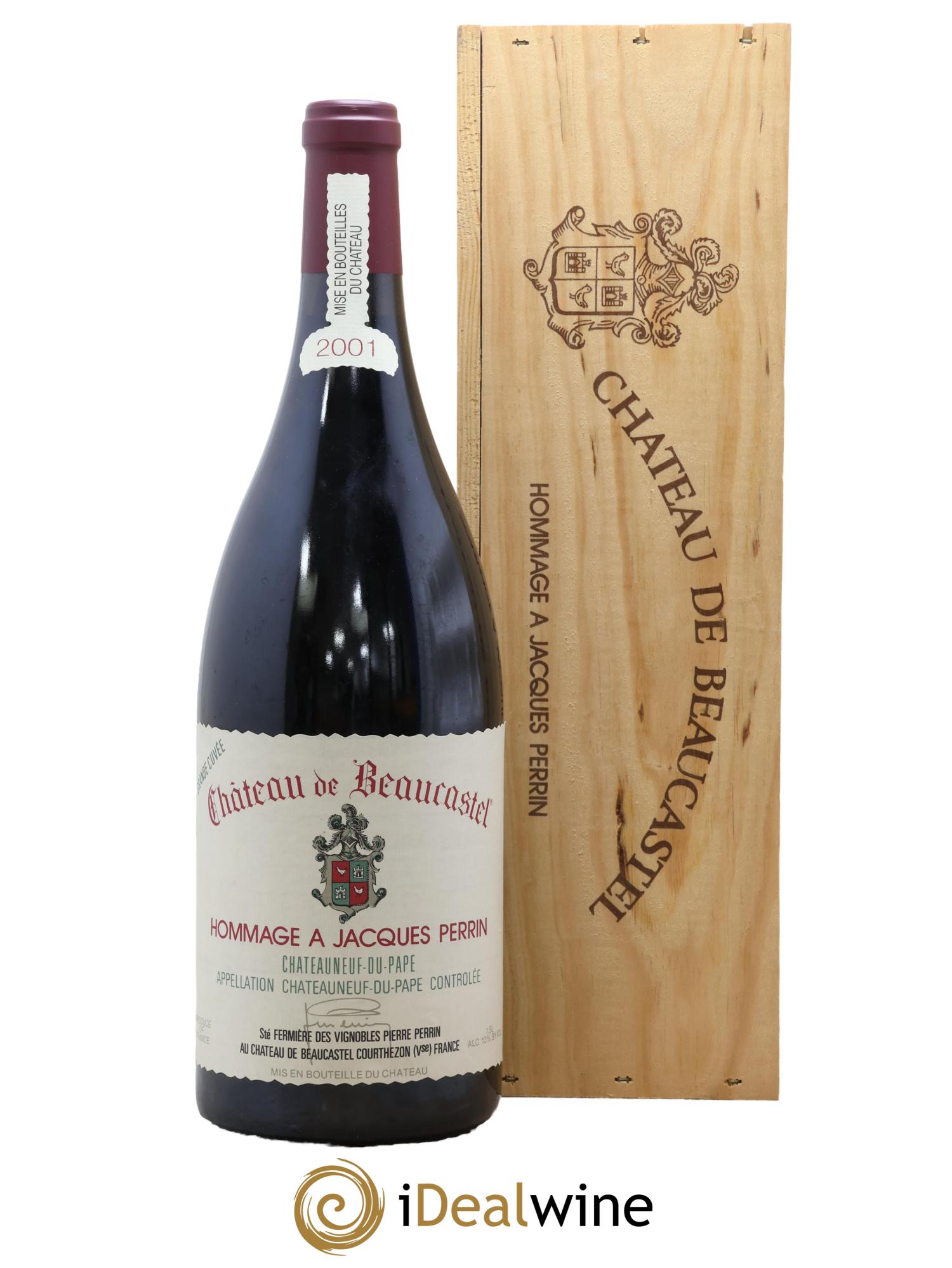 Châteauneuf-du-Pape Château de Beaucastel Hommage à Jacques Perrin Famille Perrin 2001 - Lotto di 1 magnum - 0