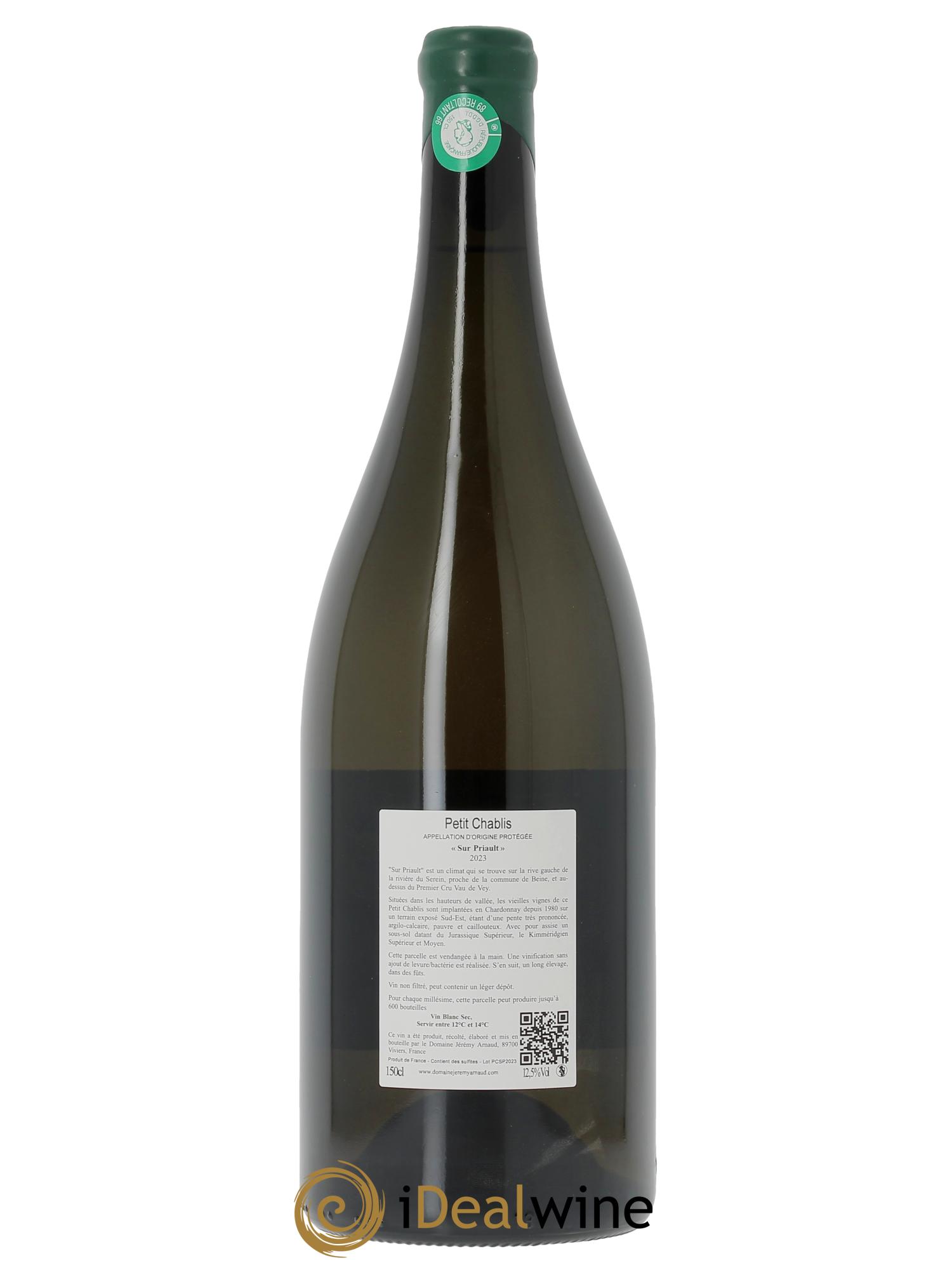 Petit Chablis Sur Priault Jérémy Arnaud 2023 - Lot de 1 magnum - 1