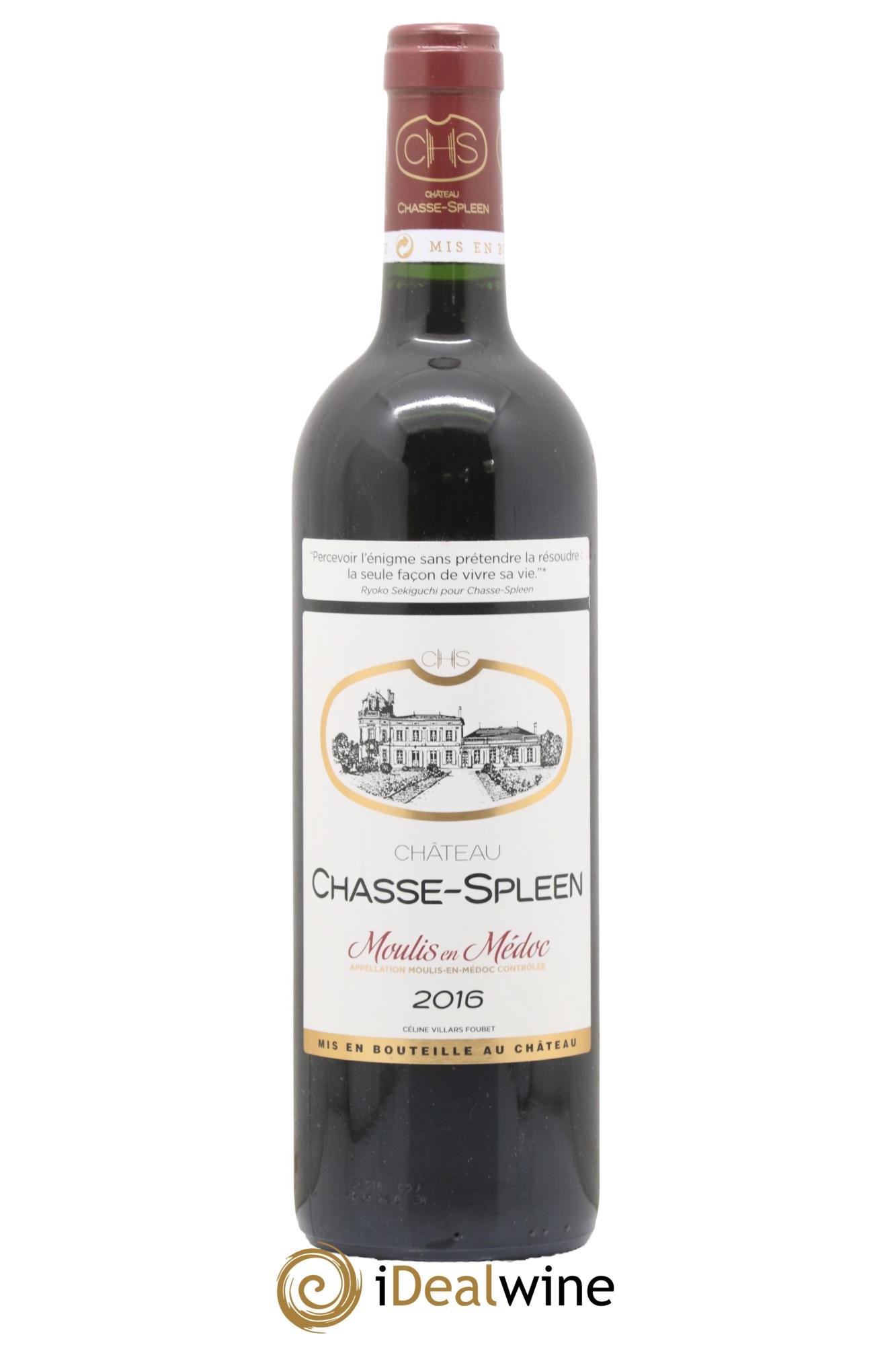 Château Chasse Spleen 2016 - Lot de 1 bouteille - 0