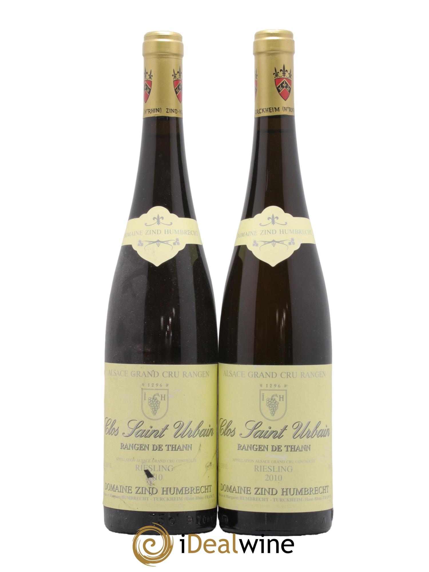 Alsace Riesling Grand Cru Rangen de Thann Clos Saint Urbain Zind-Humbrecht (Domaine) 2010 - Lot de 2 bouteilles - 0