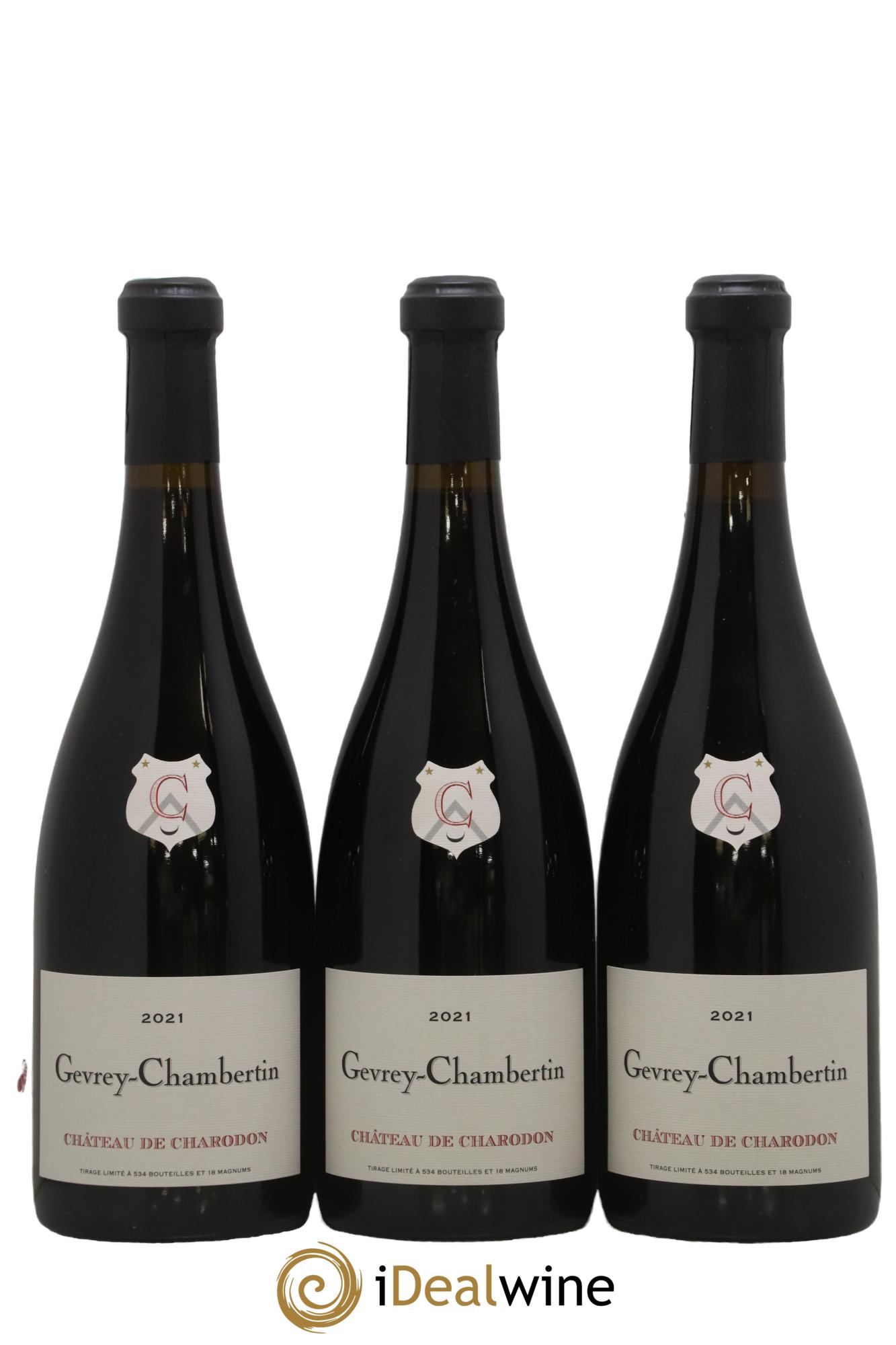 Gevrey-Chambertin Château Charodon 2021 - Lot de 3 bouteilles - 0