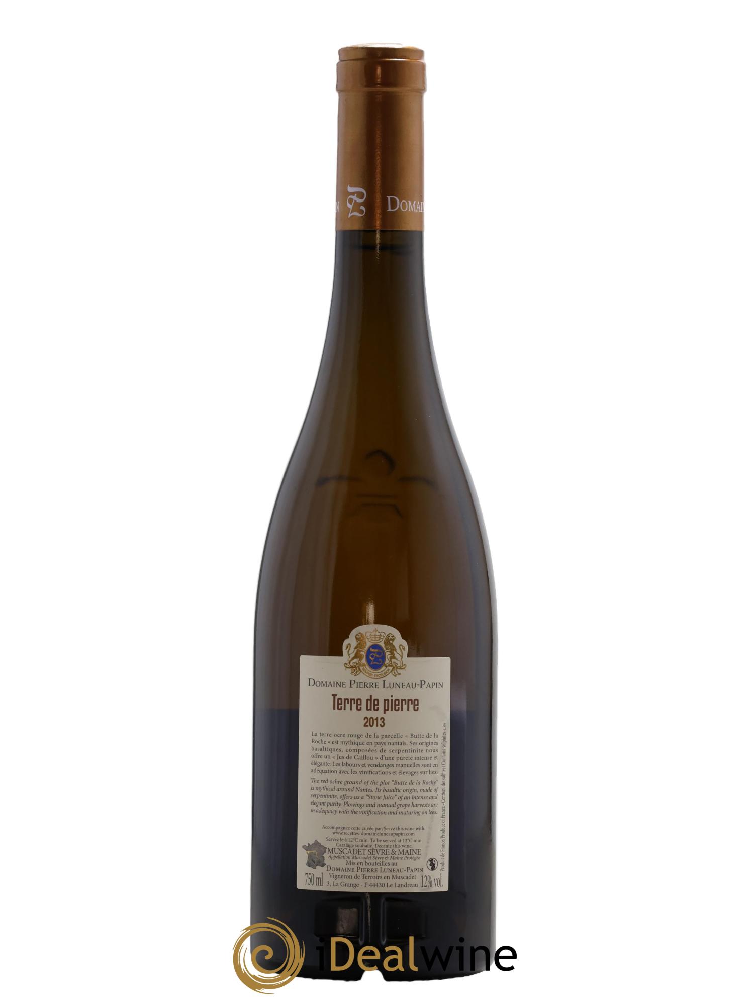 Muscadet-Sèvre-et-Maine sur lie Terre de Pierre Luneau-Papin 2013 - Lot de 1 bouteille - 1