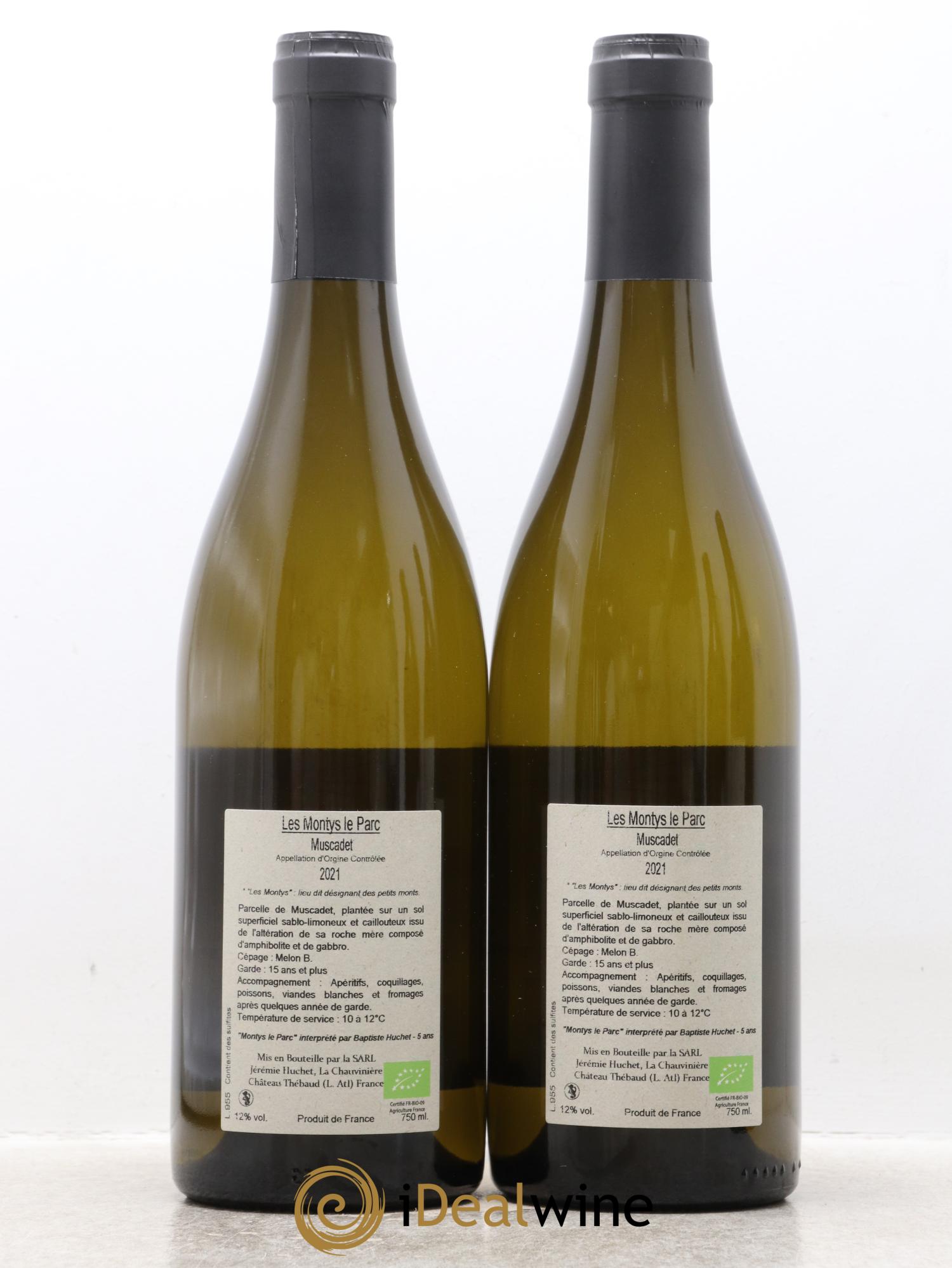 Muscadet Les Montys Le Parc Domaine de la Chauvinière 2021 - Lot of 2 bottles - 1