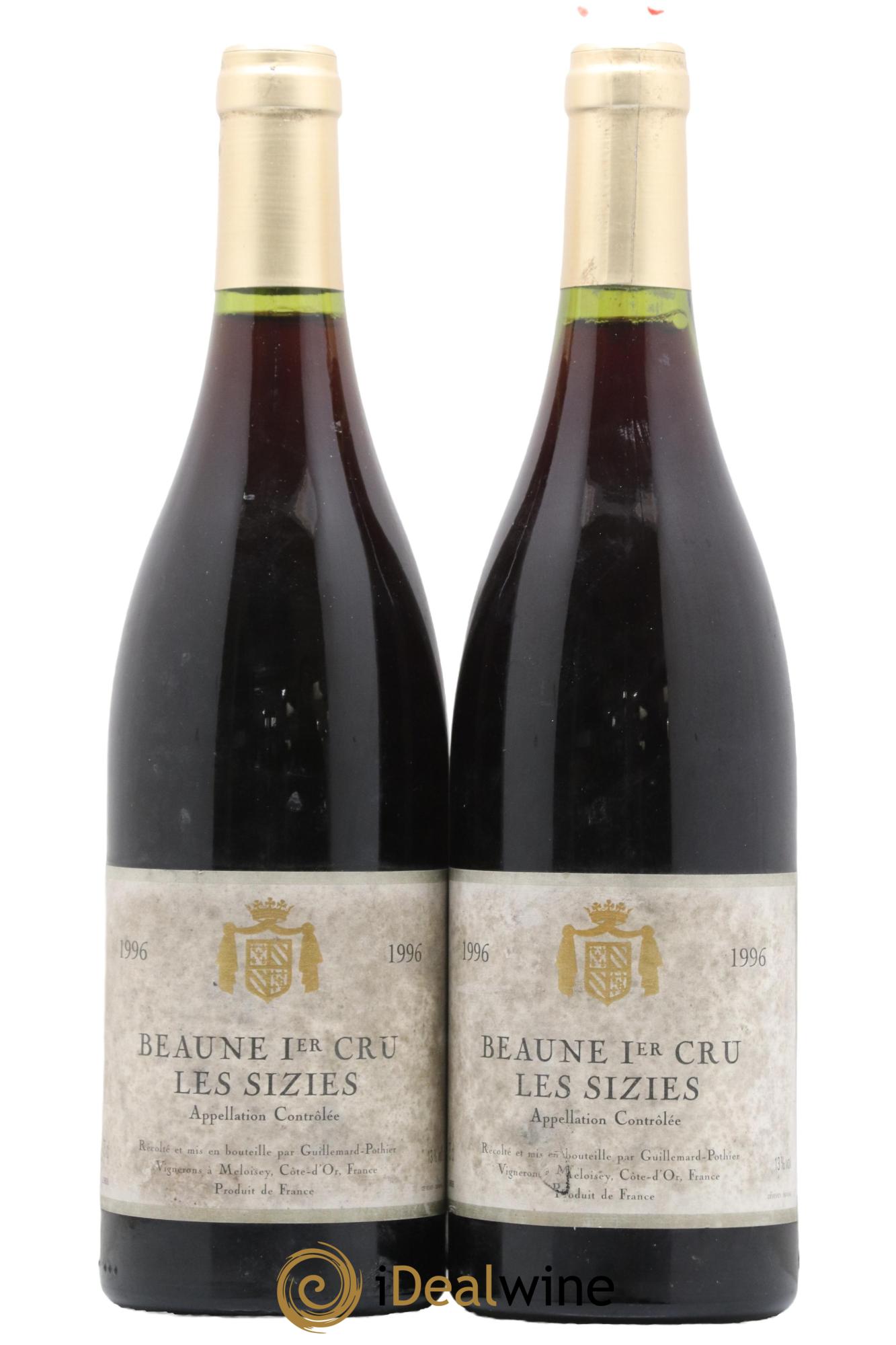 Beaune 1er Cru Les Sizies Domaine Guillemard Pothier 1996 - Lot de 2 bouteilles - 0