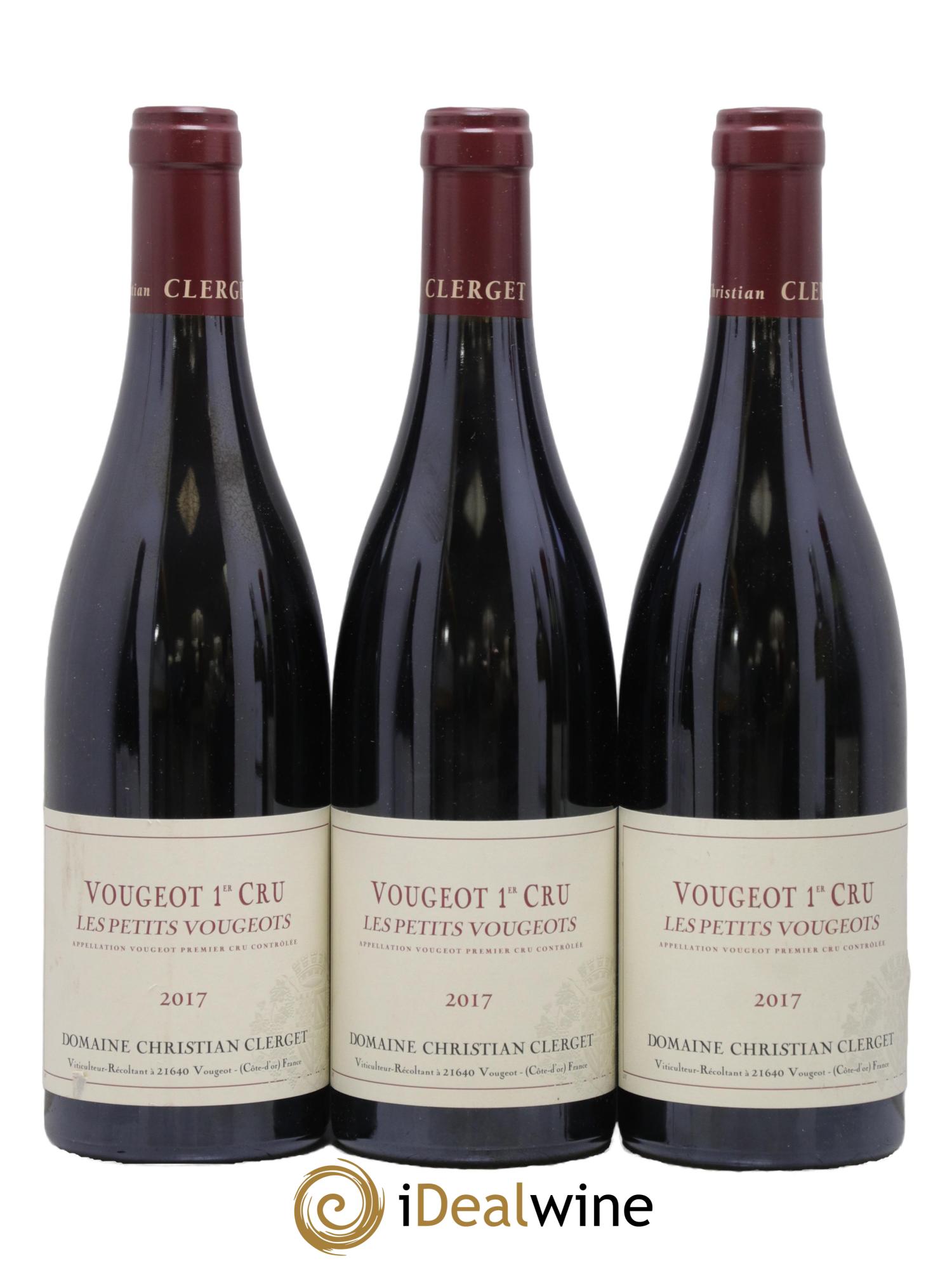 Vougeot 1er Cru Les Petits Vougeot Christian Clerget 2017 - Lot de 3 bouteilles - 0