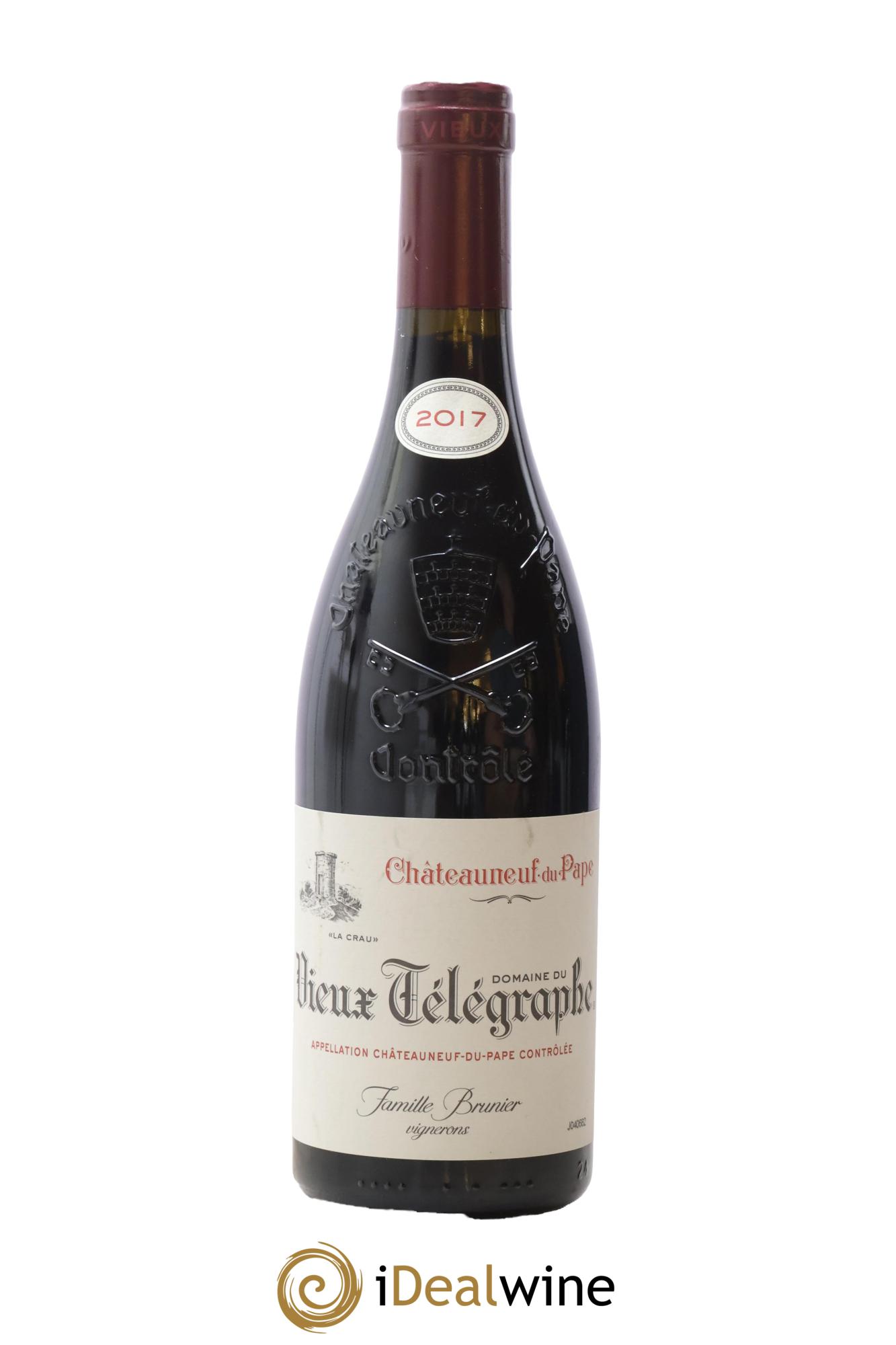 Châteauneuf-du-Pape Vieux Télégraphe (Domaine du) Vignobles Brunier 2017 - Lot of 1 bottle - 0