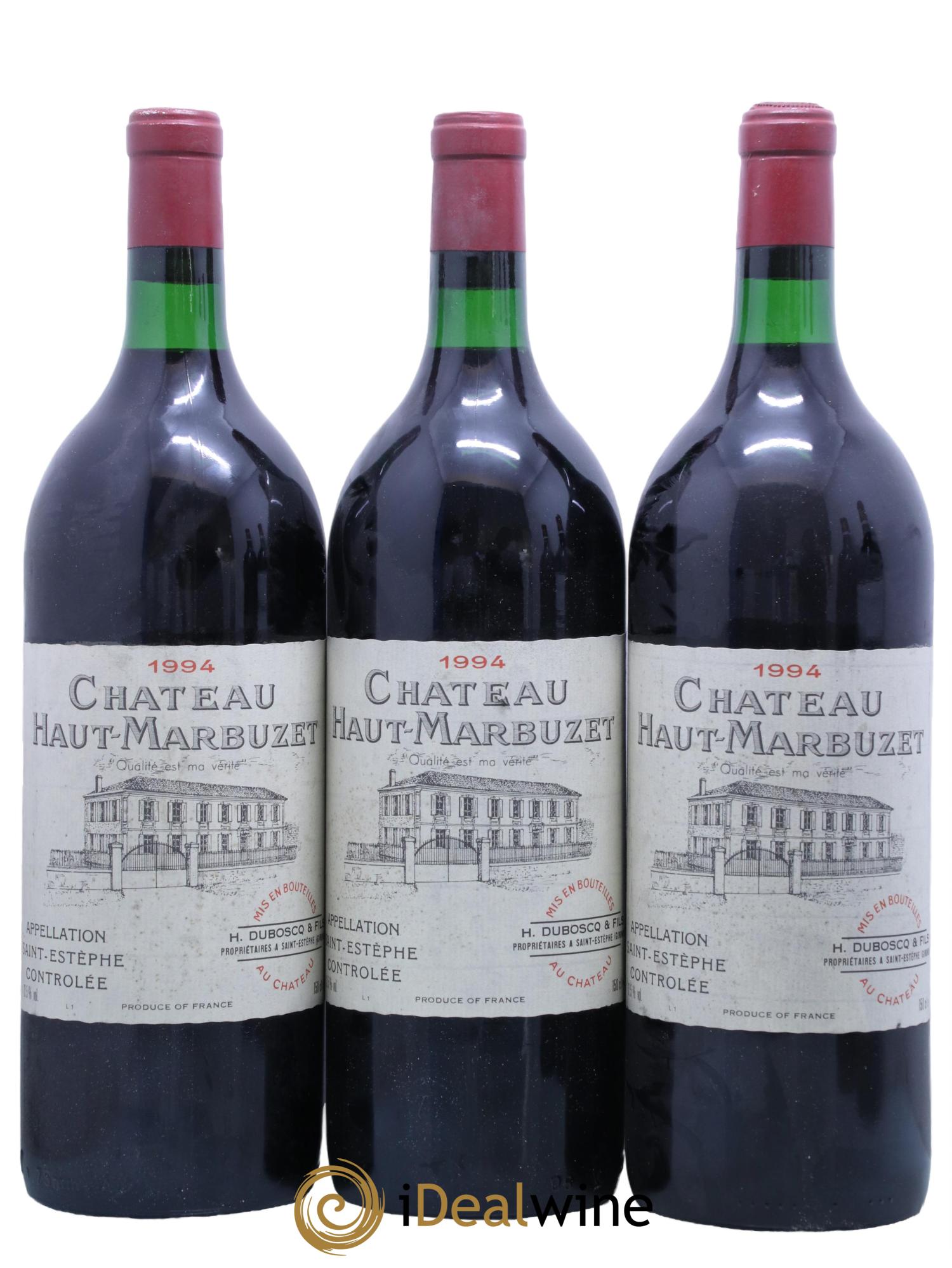 Château Haut Marbuzet 1994 - Lot de 3 magnums - 0