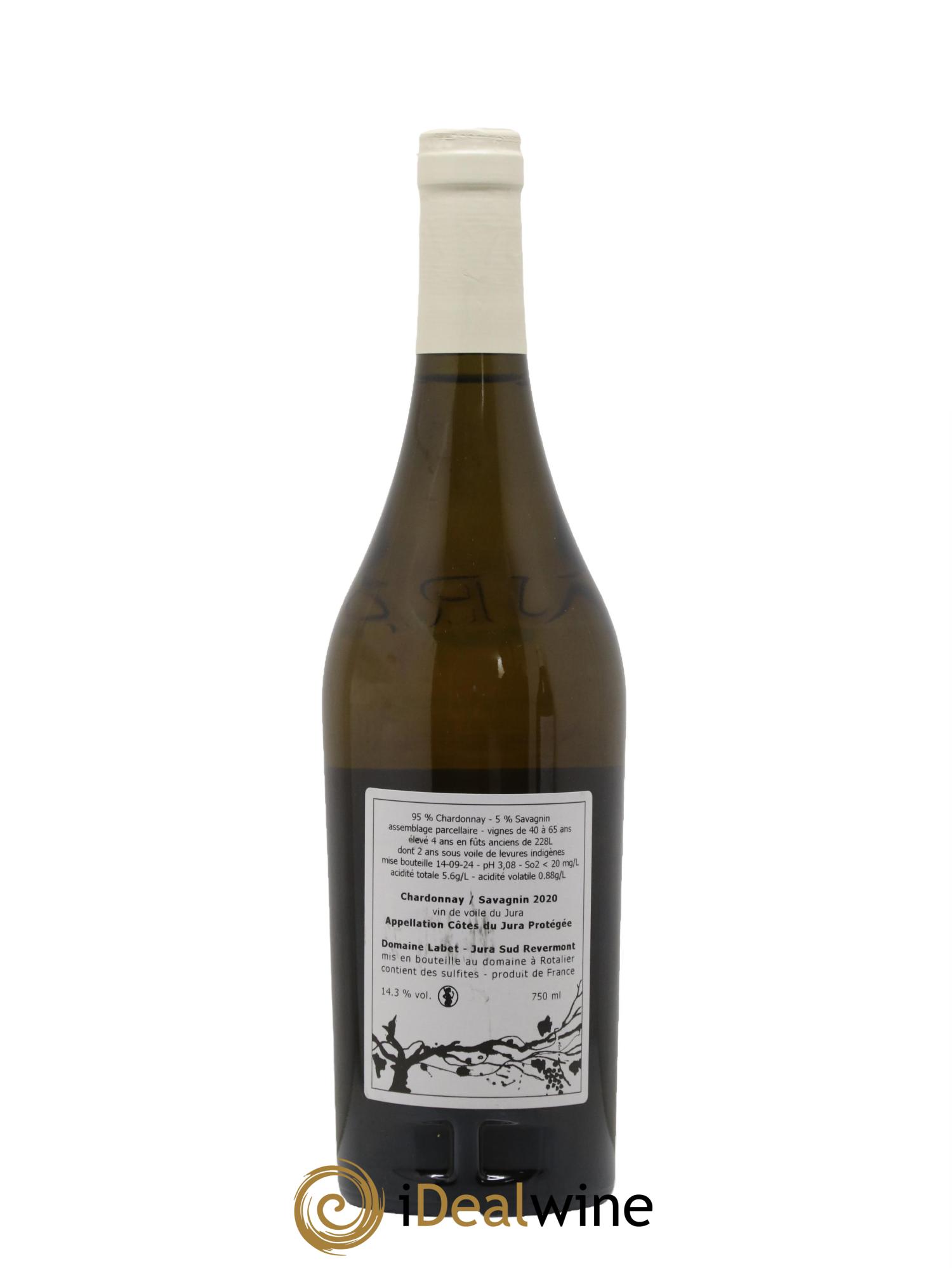 Côtes du Jura Vin de Voile Chardonnay-Savagnin cuvée de garde Romain - Julien  - Charline Labet 2020 - Lot of 1 bottle - 1