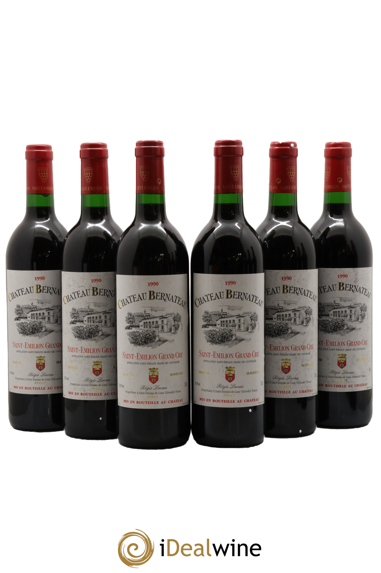 Saint-Émilion Grand Cru Château Bernateau 1990 - Lot of 6 bottles - 0